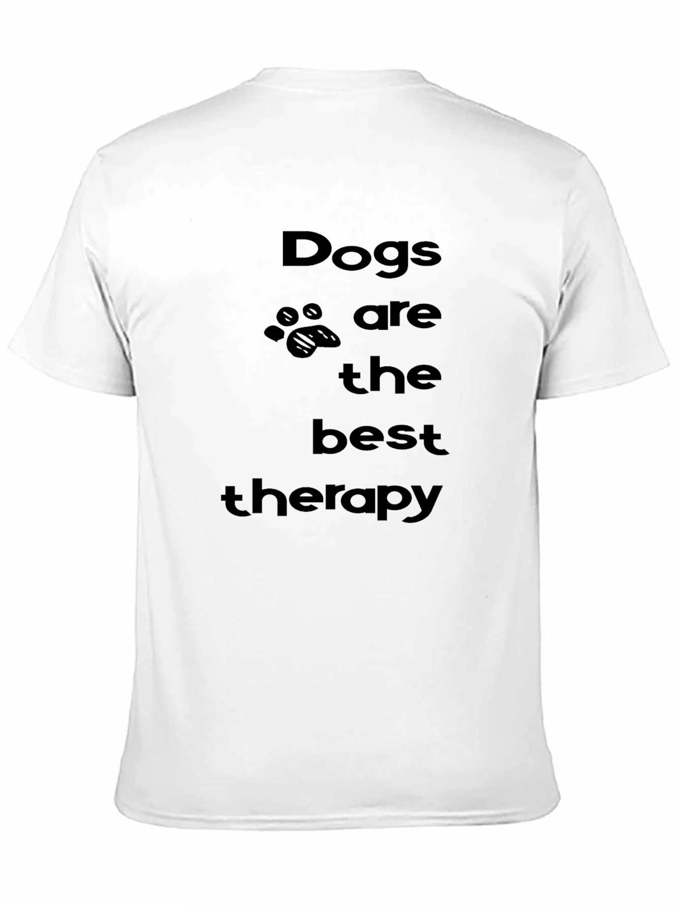 Dogs are the Best Therapy Black T-Shirt