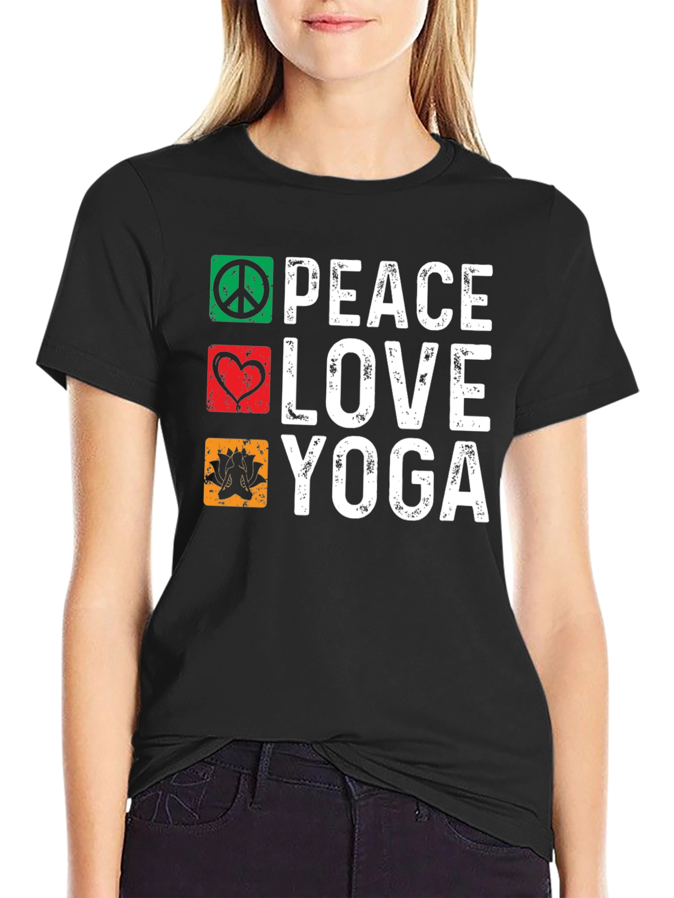 Peace Love Yoga Graphic Tee