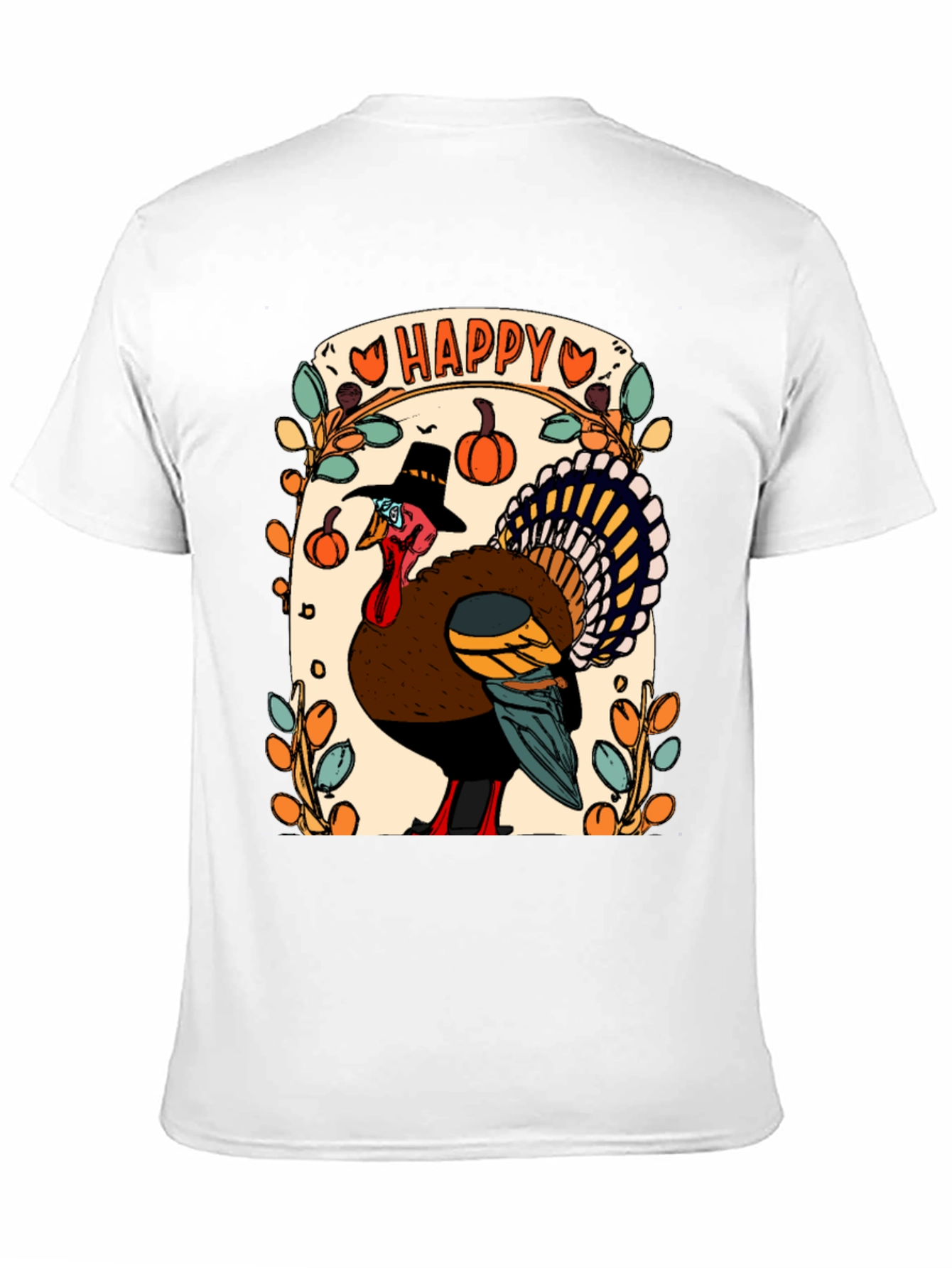 Happy Thanksgiving Turkey Graphic Tee