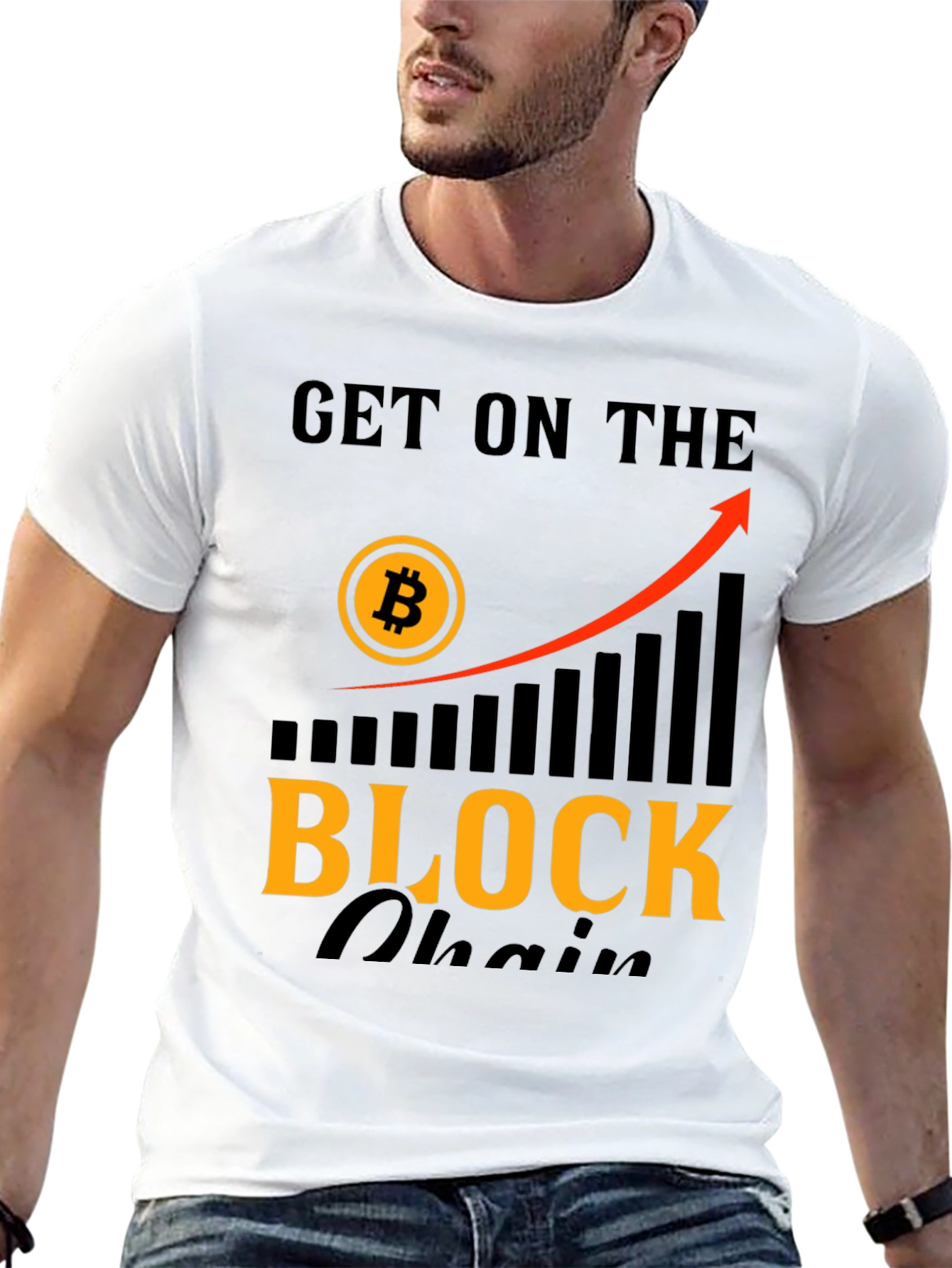 Get On The Blockchain T-Shirt - Bitcoin Crypto Tee