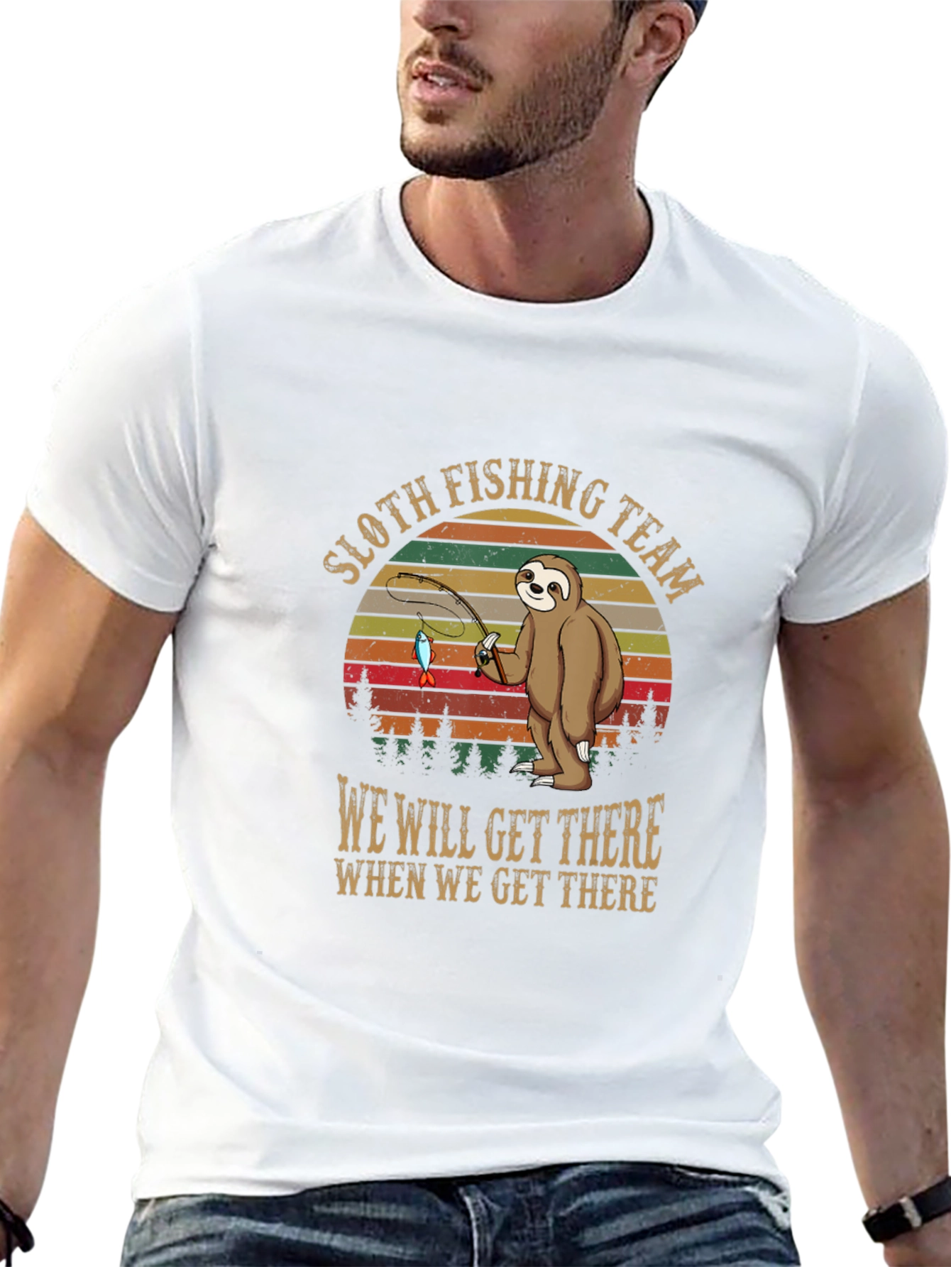 Sloth Fishing Team T-Shirt: Funny & Unique Design