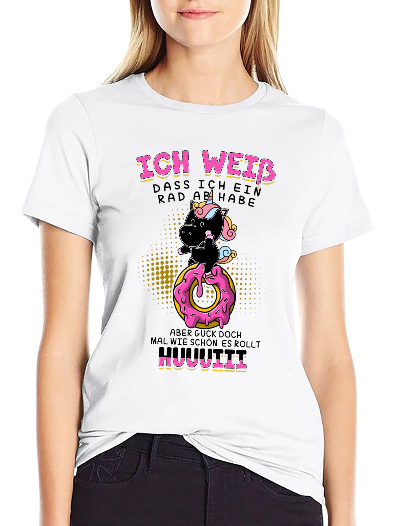 Funny Unicorn Donut Humor T-Shirt