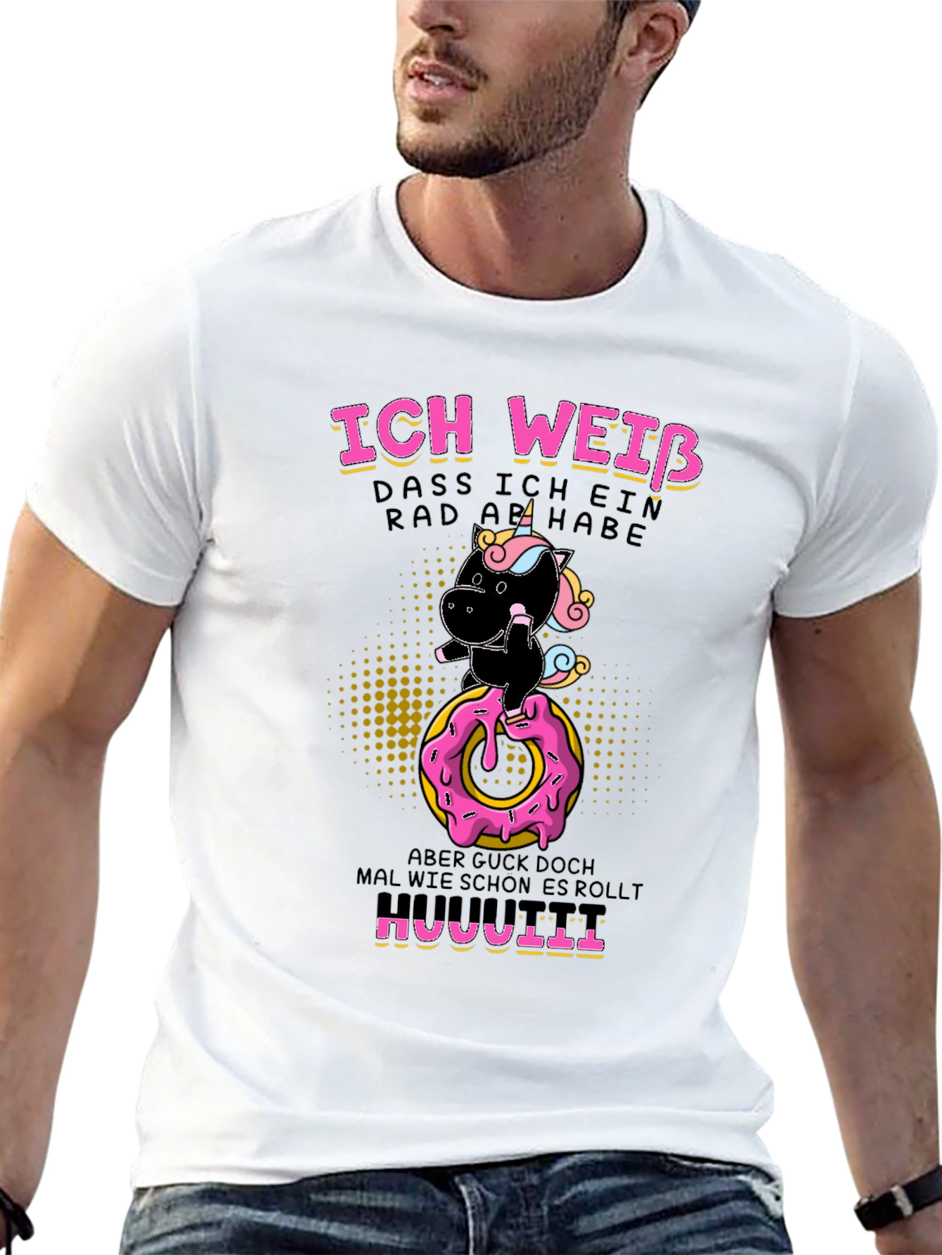 Funny Unicorn Donut Humor T-Shirt