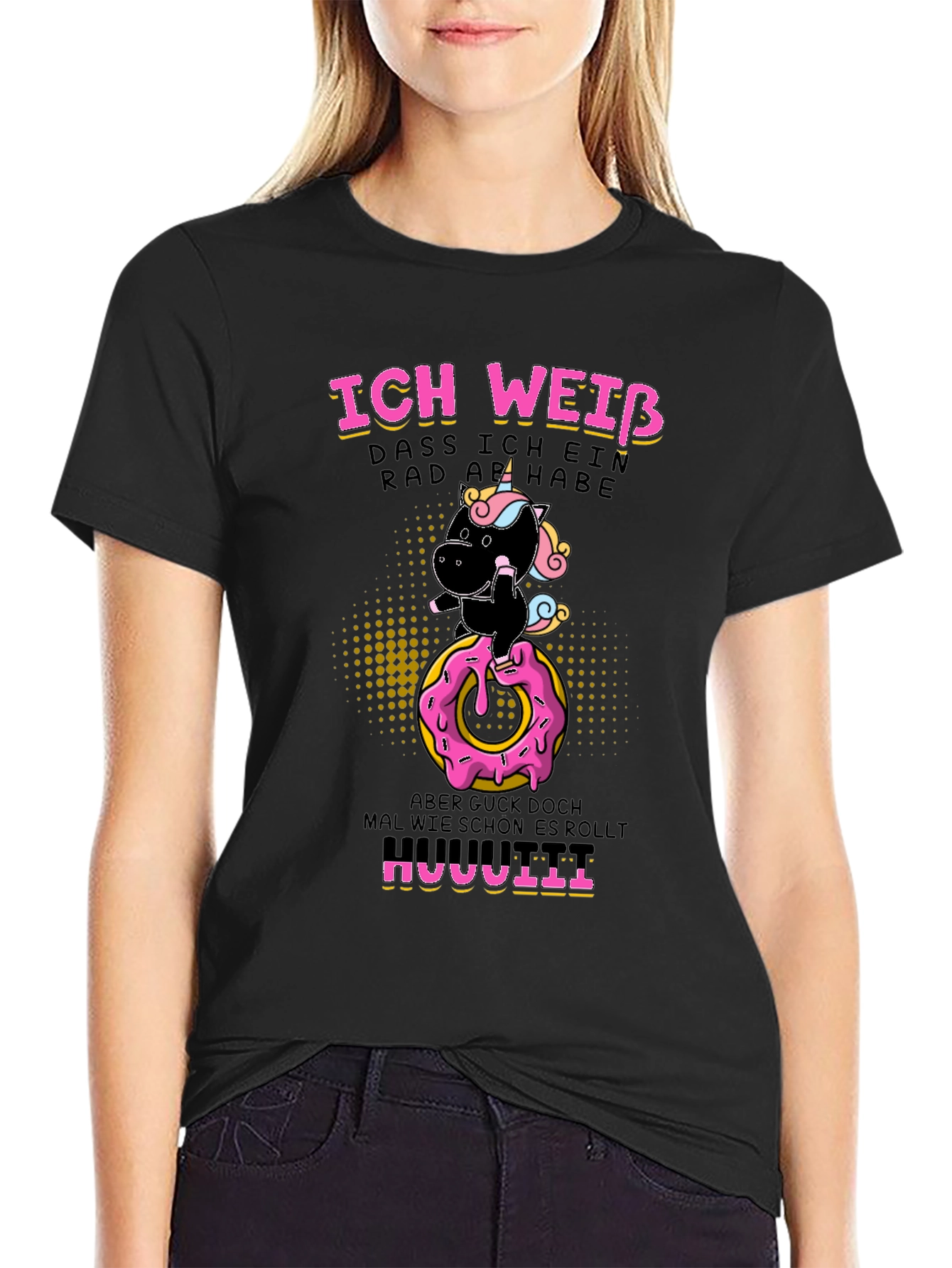 Funny Unicorn Donut Humor T-Shirt