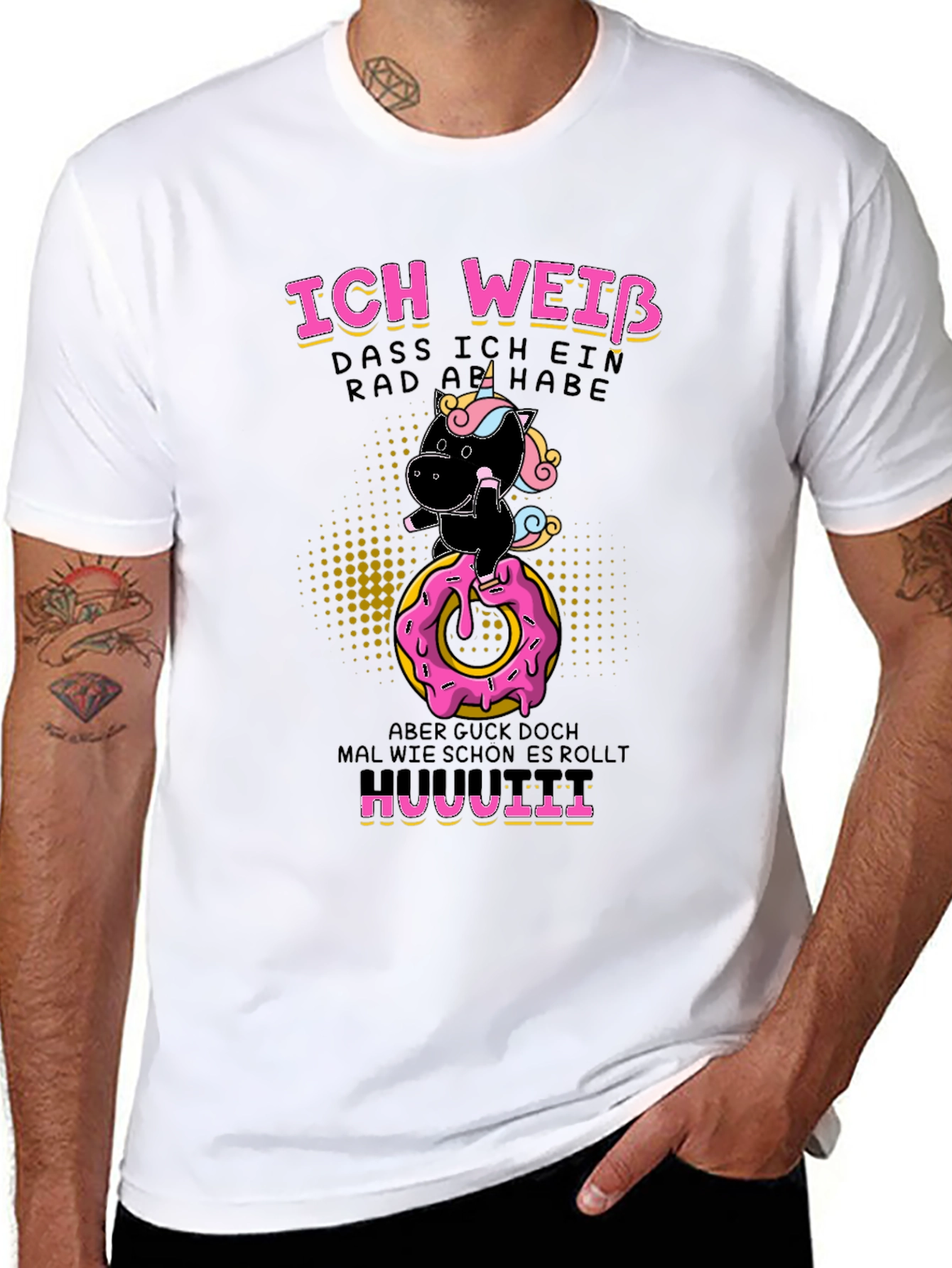 Funny Unicorn Donut Humor T-Shirt