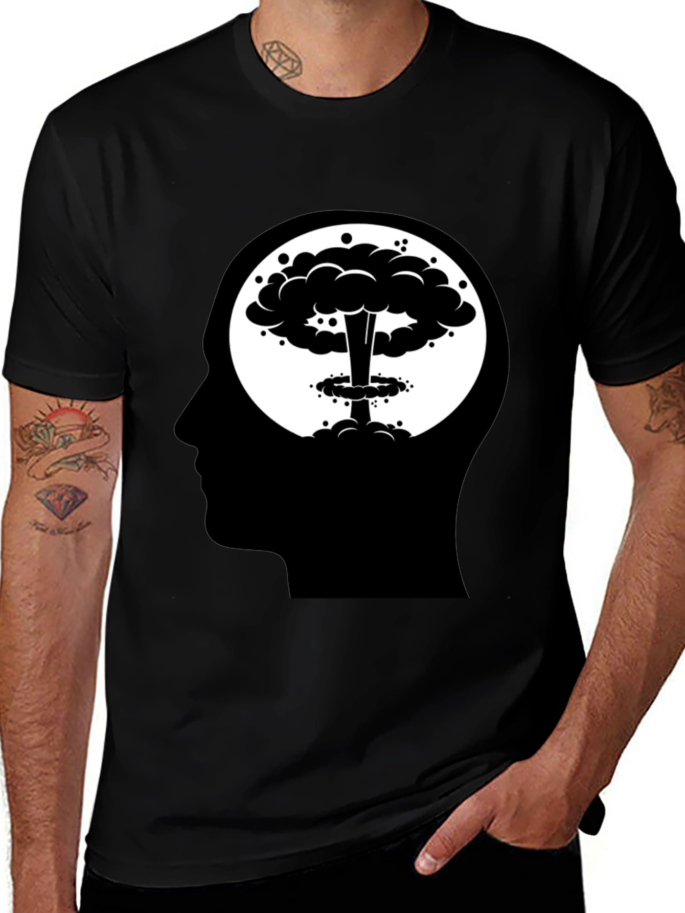 Atomic Mind T-Shirt - Black Cotton Blend Tee