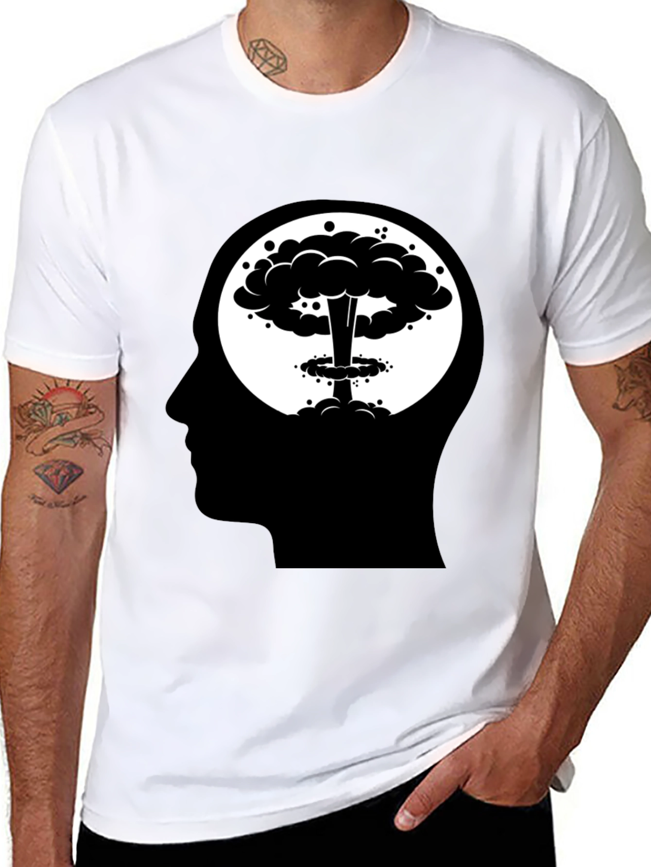 Atomic Mind T-Shirt - Black Cotton Blend Tee
