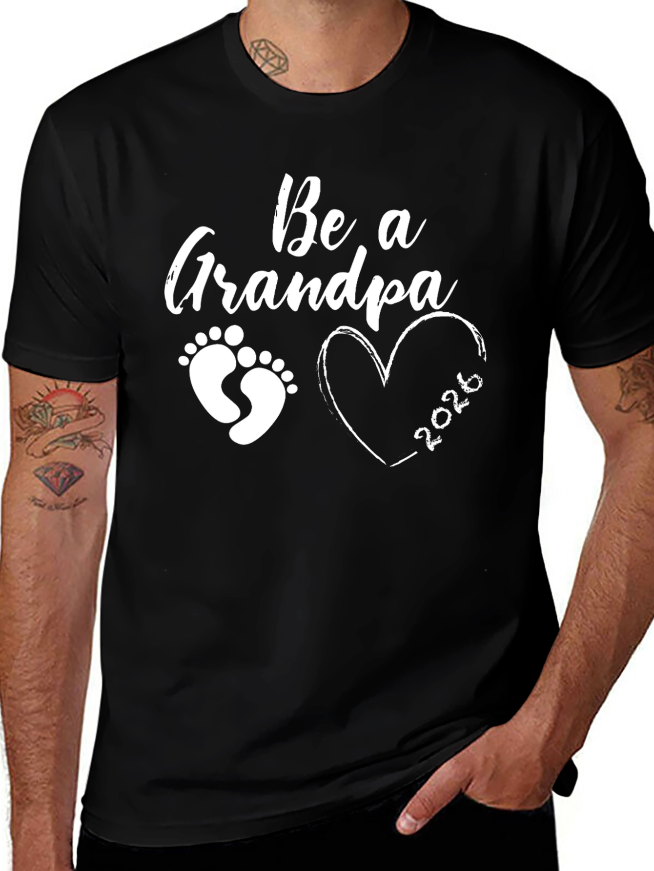 Be a Grandpa 2026 Black T-Shirt