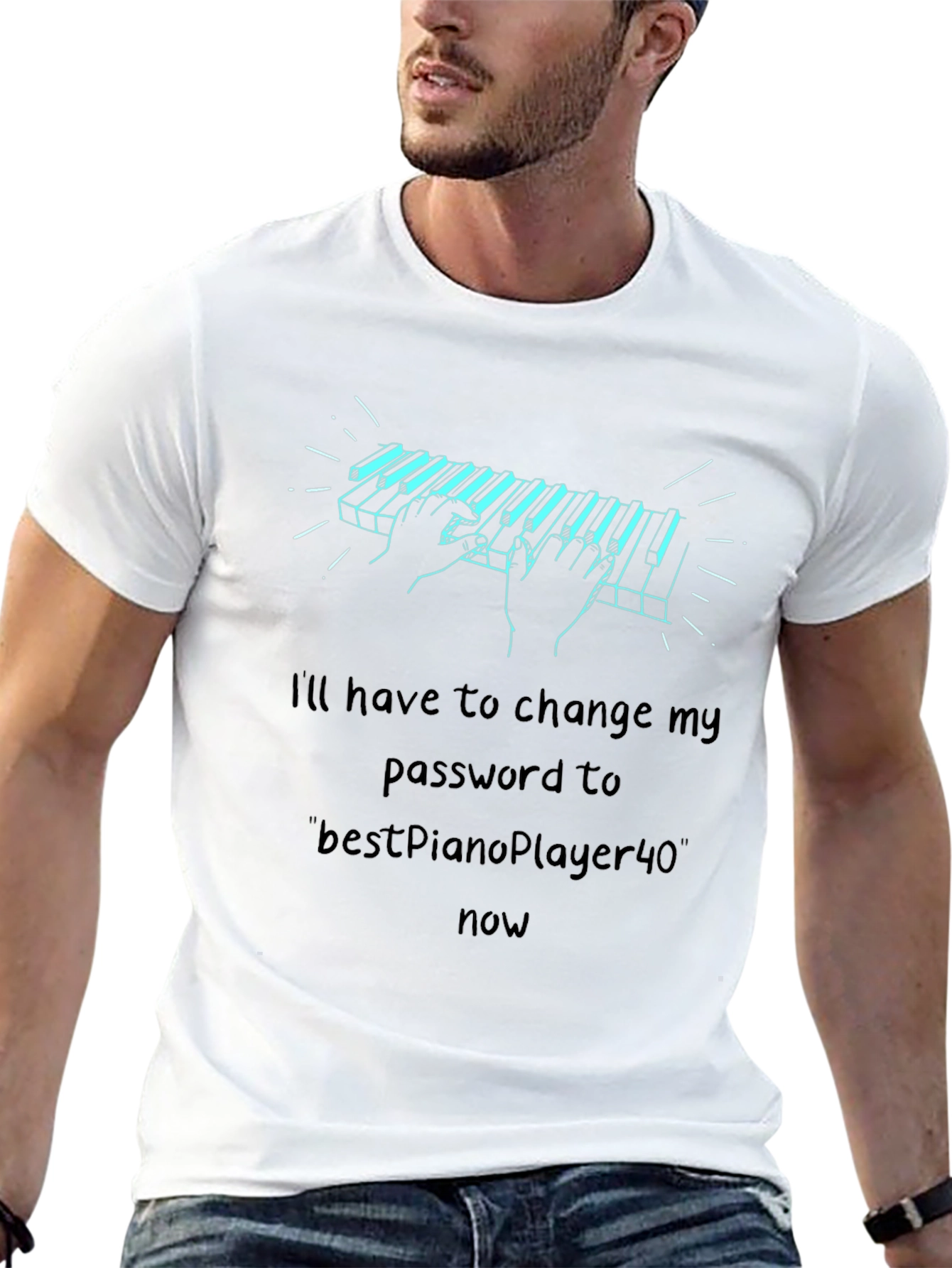 Piano Password T-Shirt - Musician Humor Tee