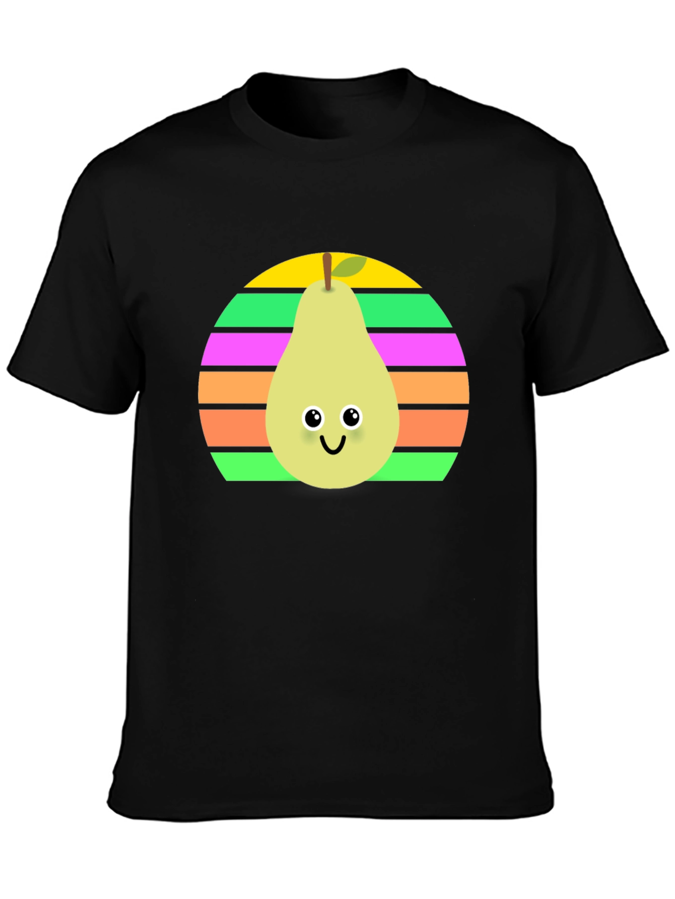 Cute Pear Graphic Tee - Unisex Black Shirt