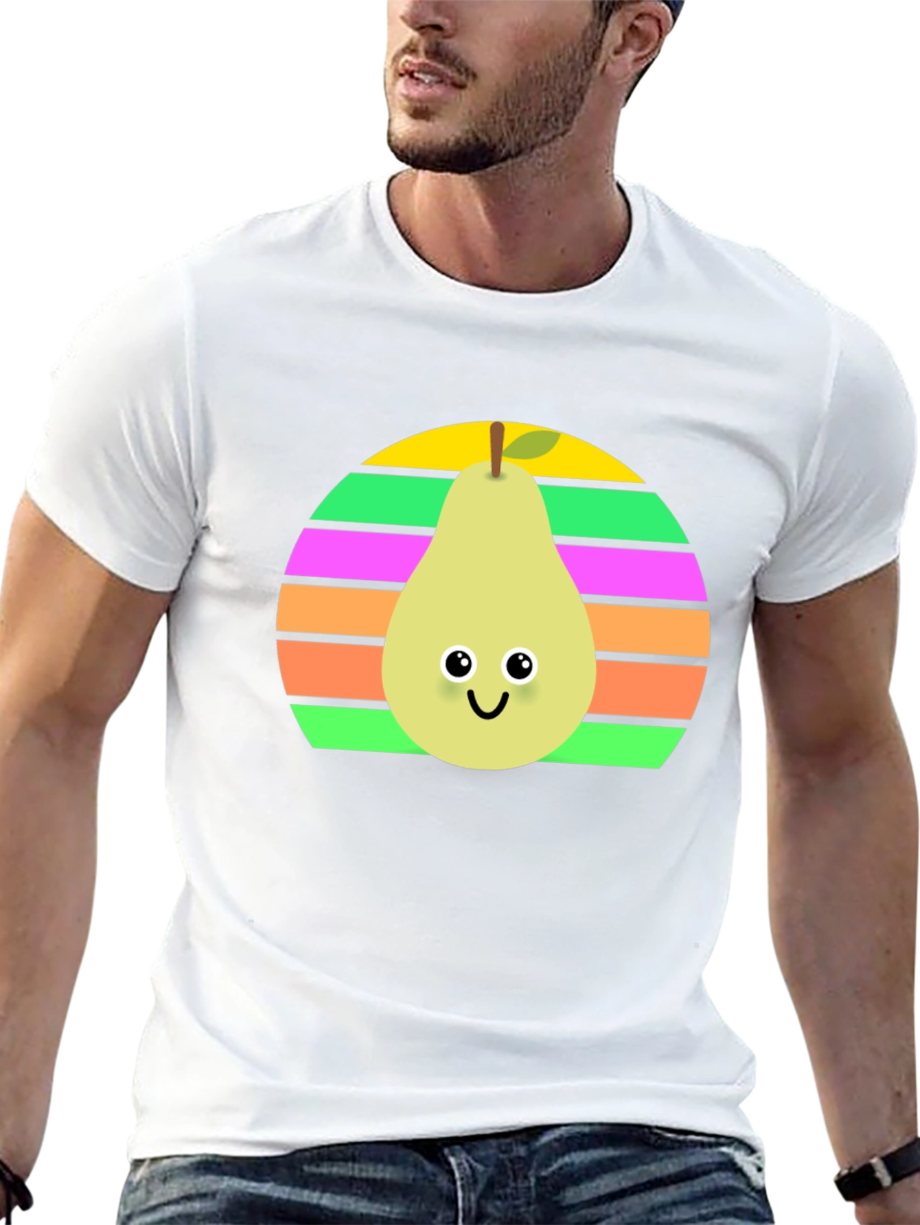 Cute Pear Graphic Tee - Unisex Black Shirt
