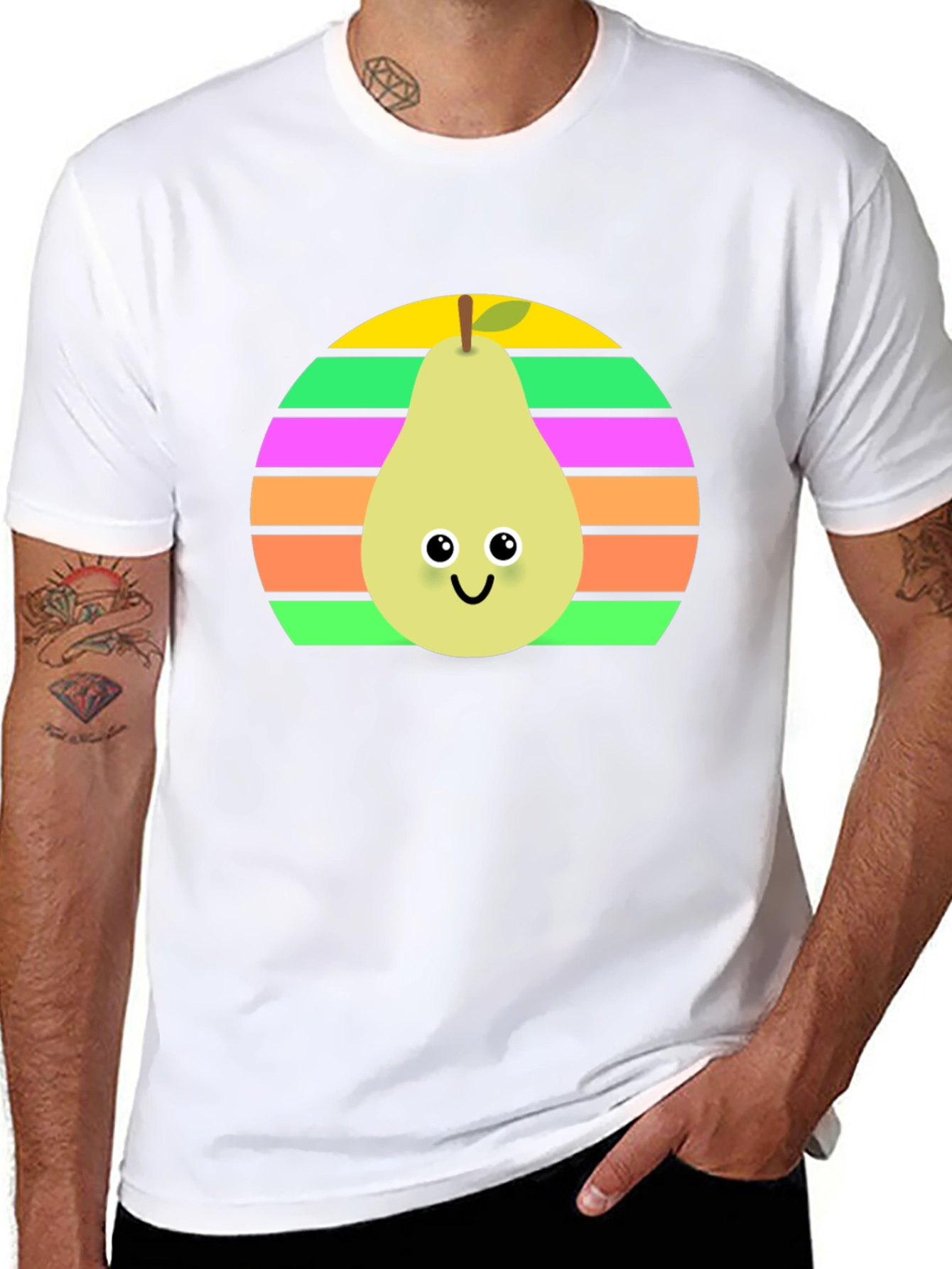 Cute Pear Graphic Tee - Unisex Black Shirt