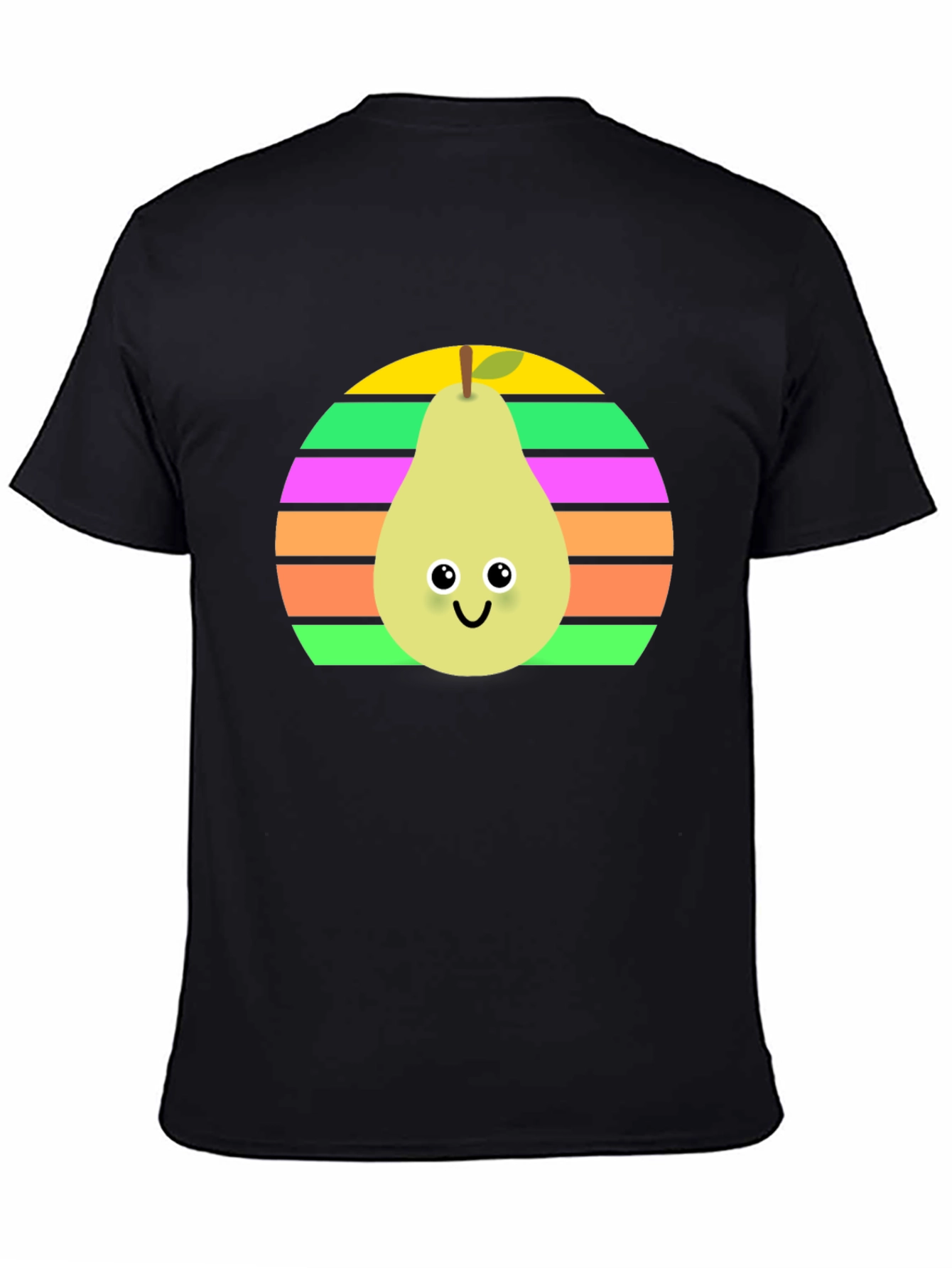 Cute Pear Graphic Tee - Unisex Black Shirt