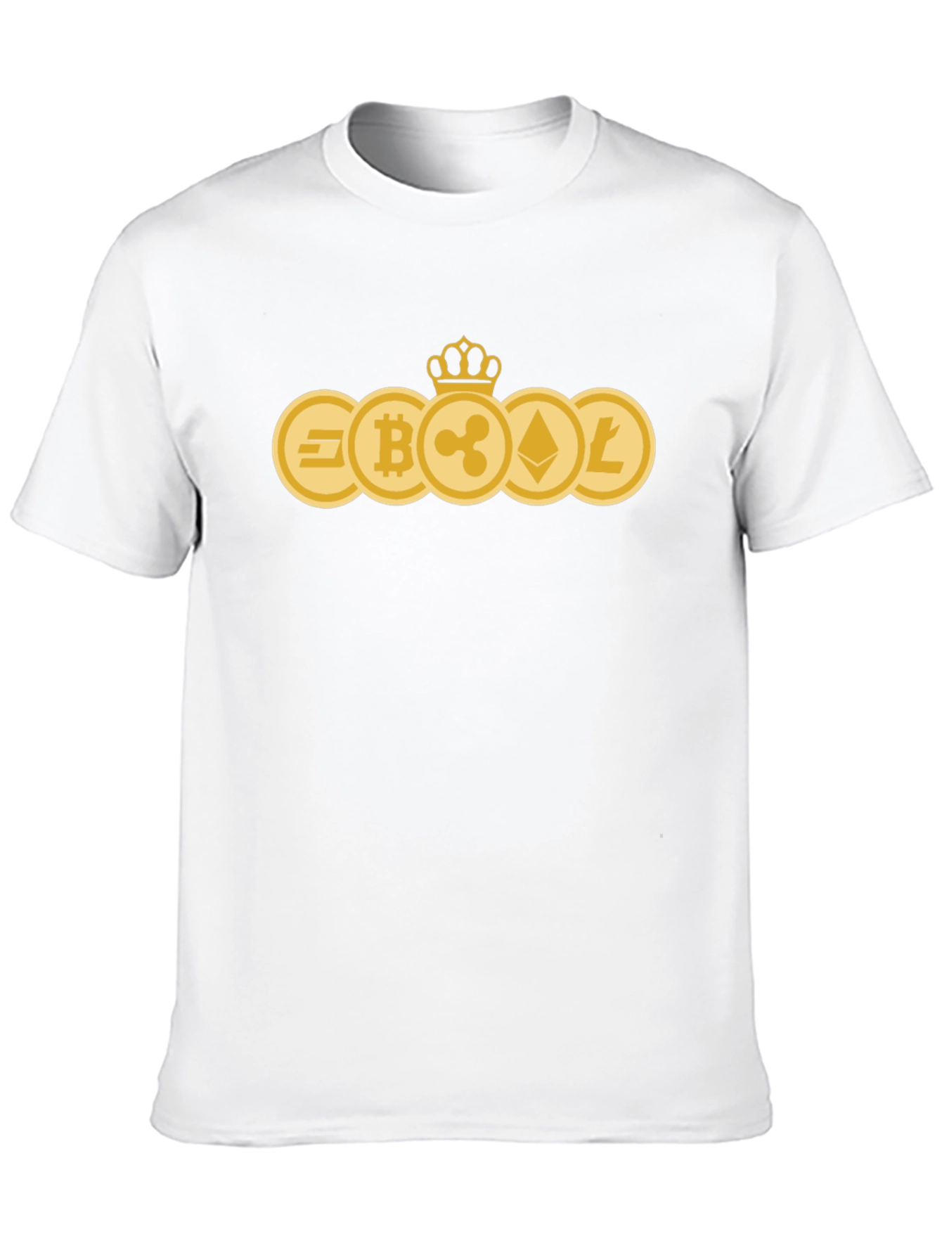 Crypto Coins Tee - Bitcoin Ethereum Litecoin Ripple Dash