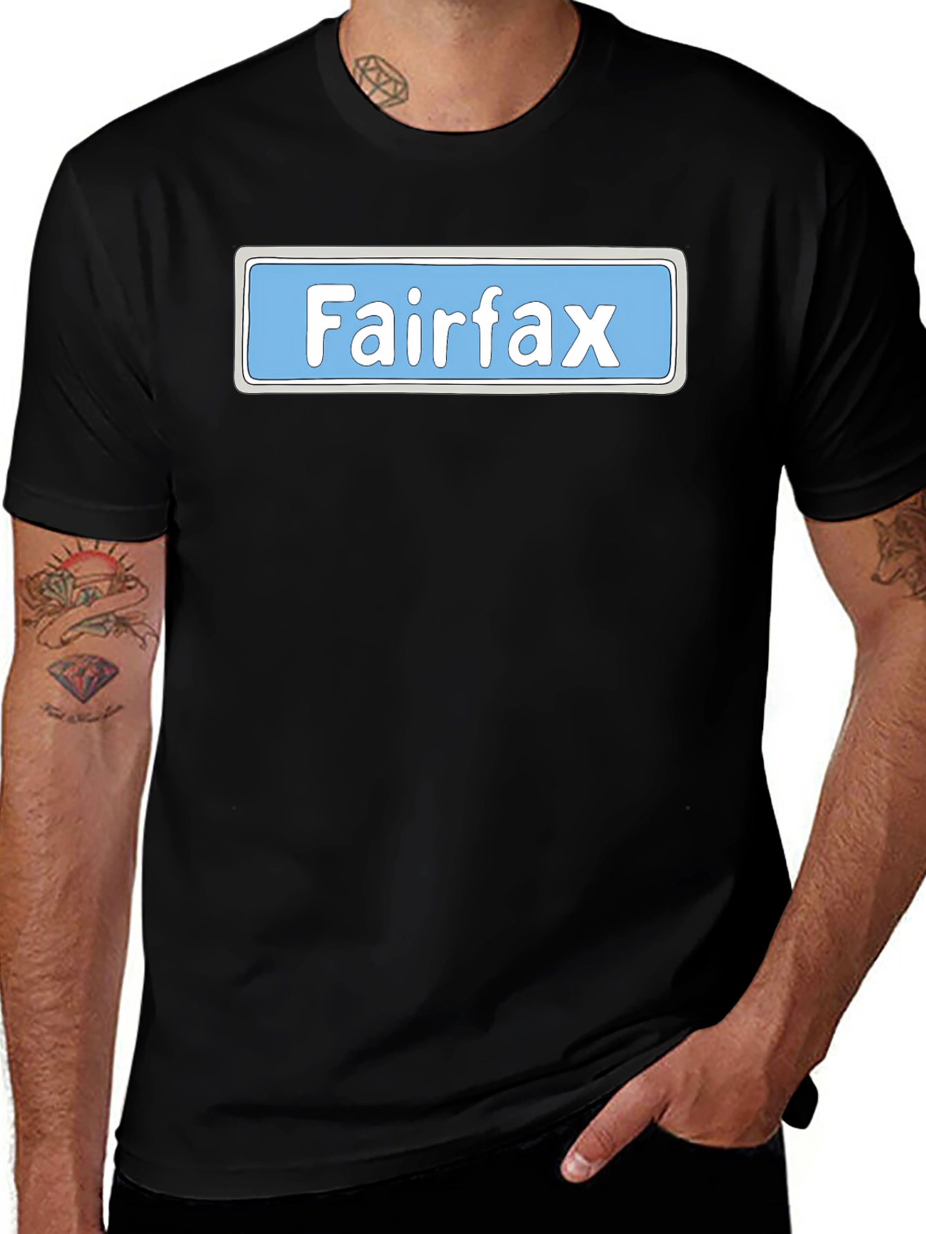 Fairfax Street Sign Graphic Tee - Novelty Shirt