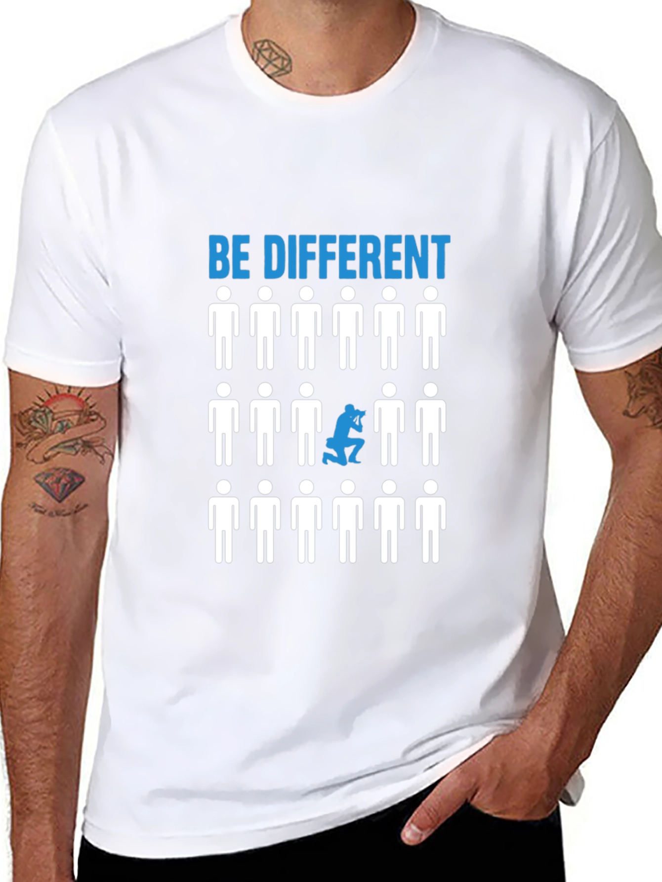 Be Different Graphic T-Shirt - Black Cotton Tee