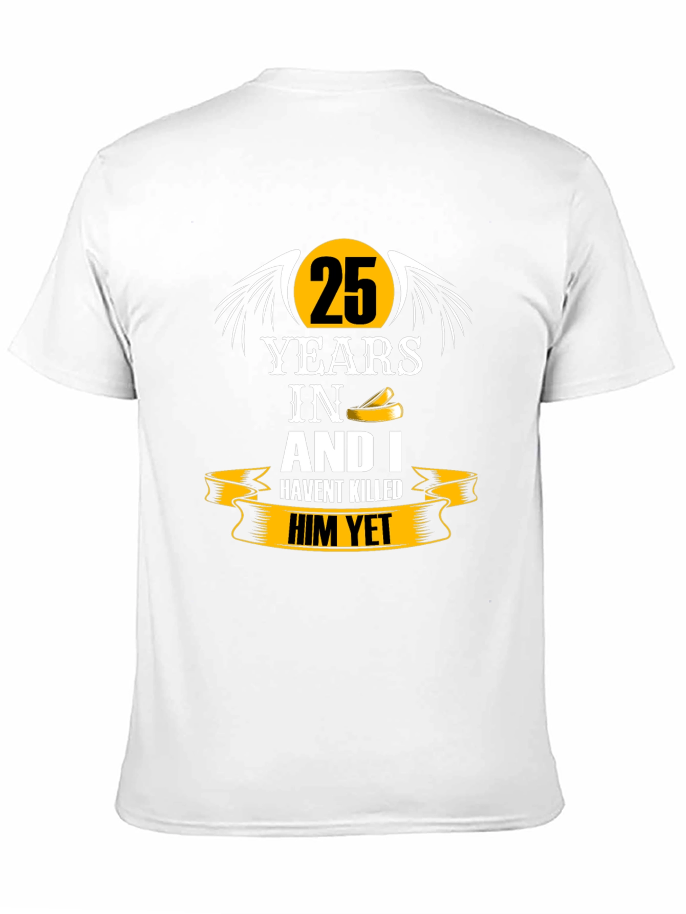 25 Years Anniversary Humor Black T-Shirt