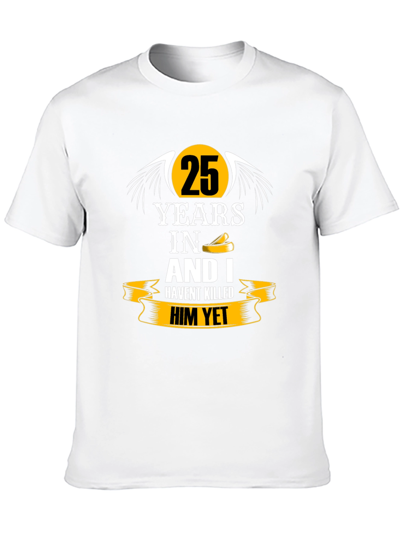 25 Years Anniversary Humor Black T-Shirt