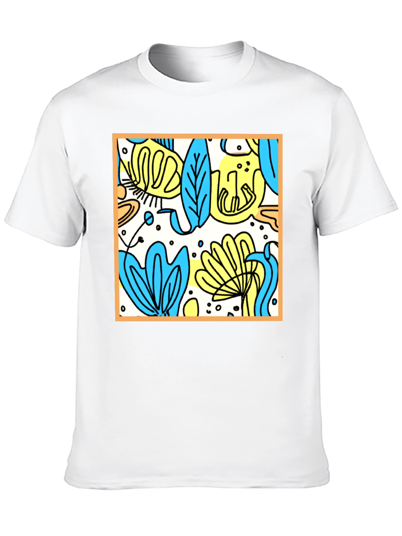 Abstract Floral T-Shirt - Modern Graphic Tee