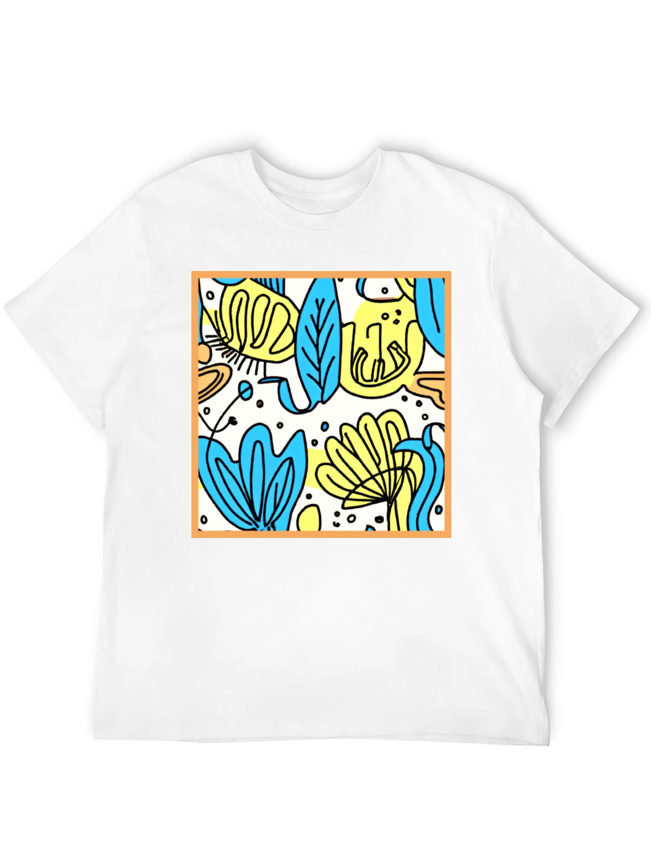 Abstract Floral T-Shirt - Modern Graphic Tee