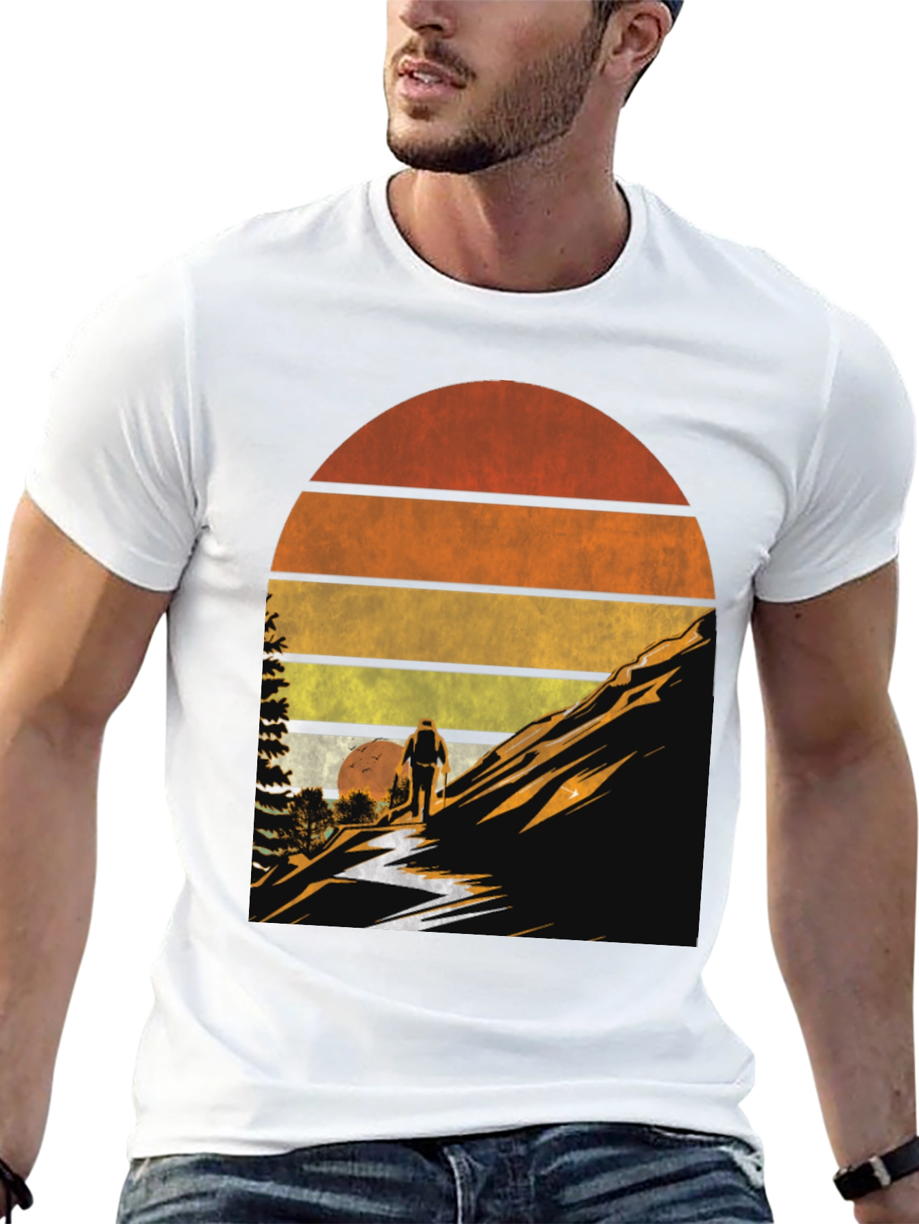 Retro Hiking T-Shirt - Outdoor Adventure Tee