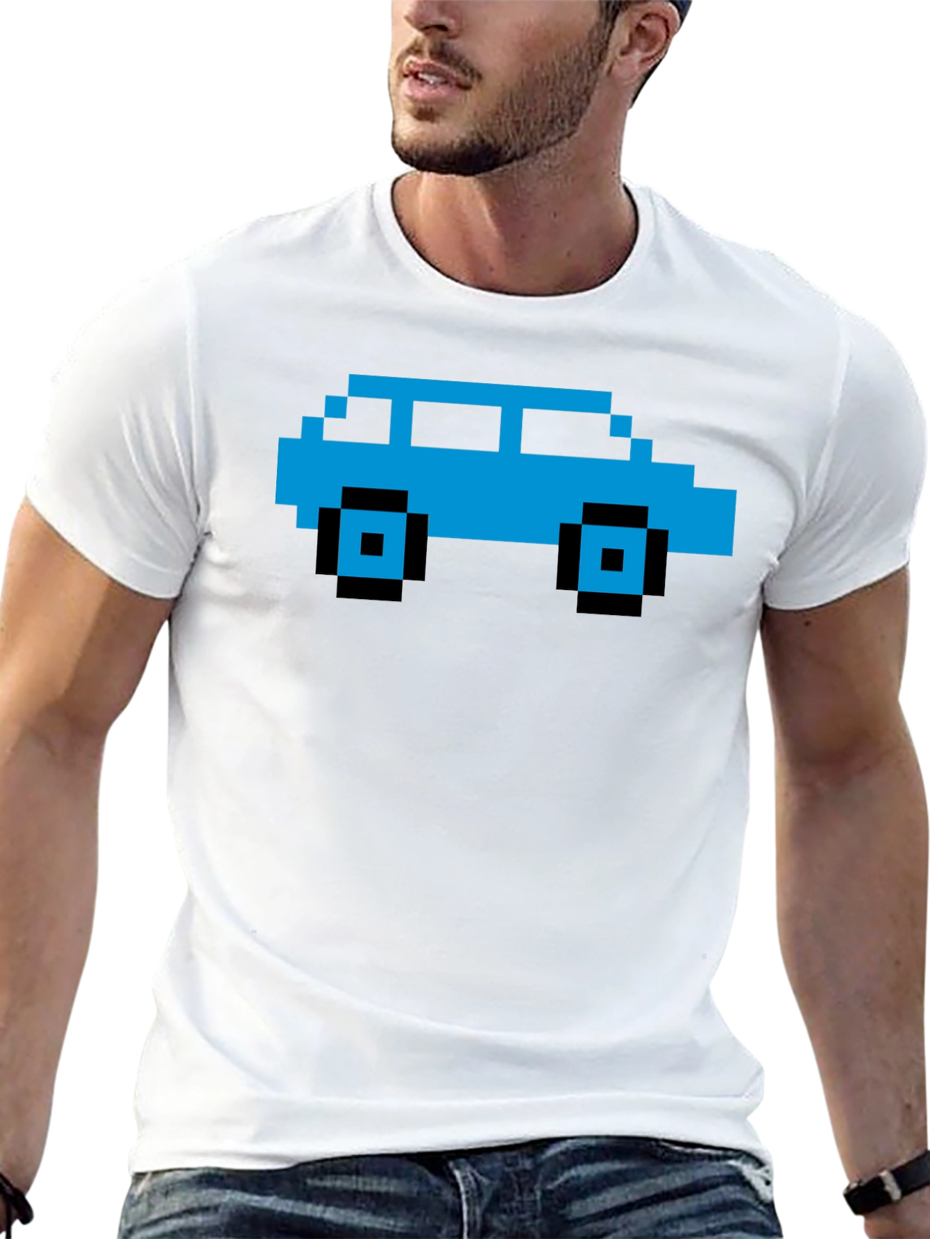 Pixel Car Graphic Tee - Retro Gaming Style