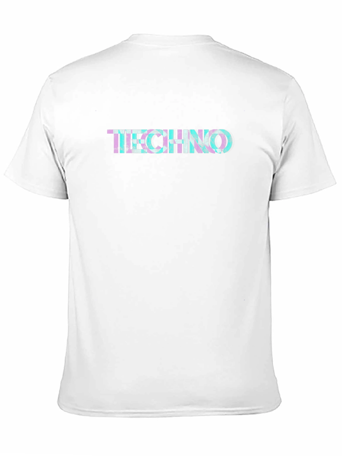 Techno Graphic Print Crew Neck T-Shirt