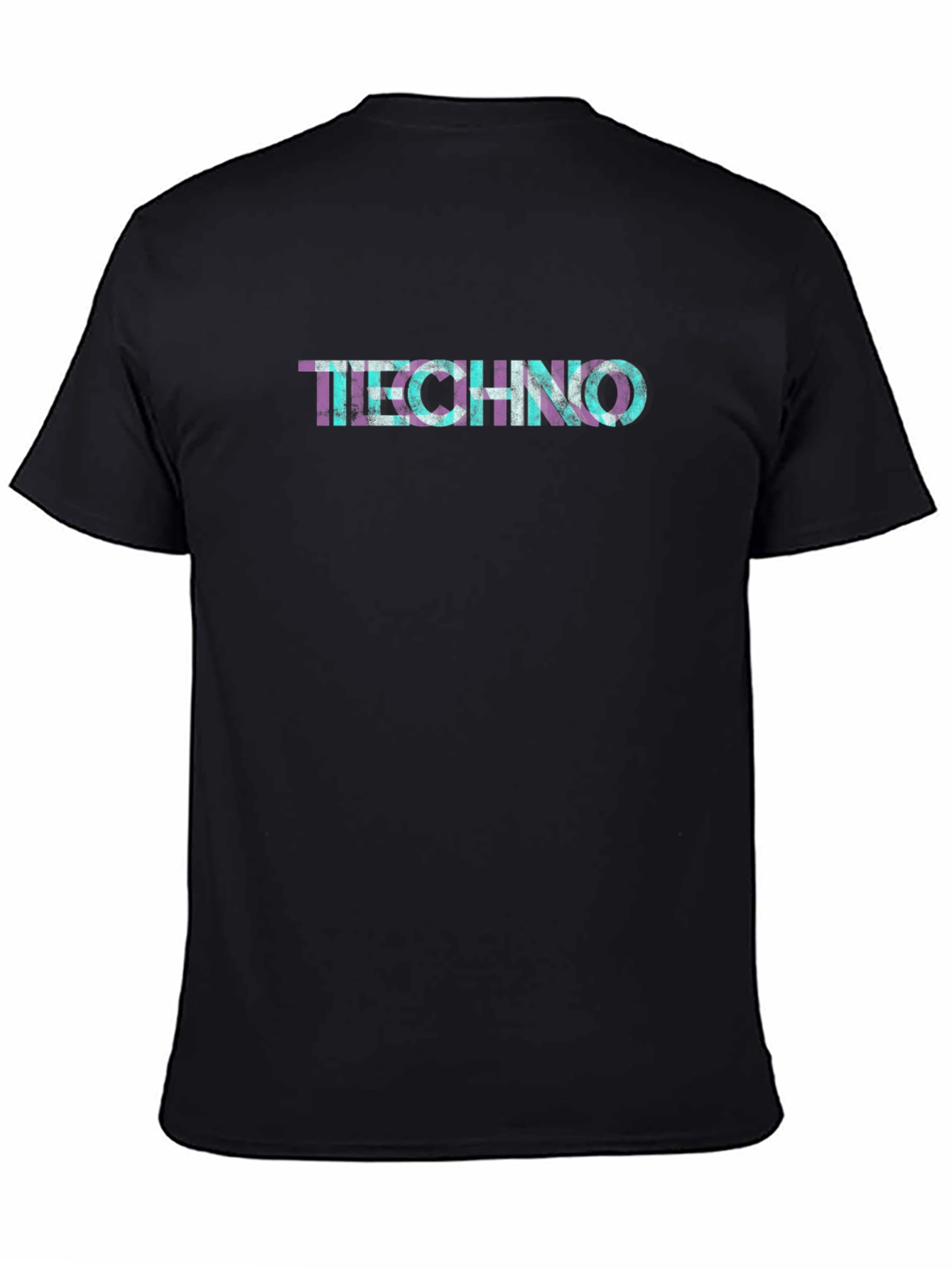 Techno Graphic Print Crew Neck T-Shirt