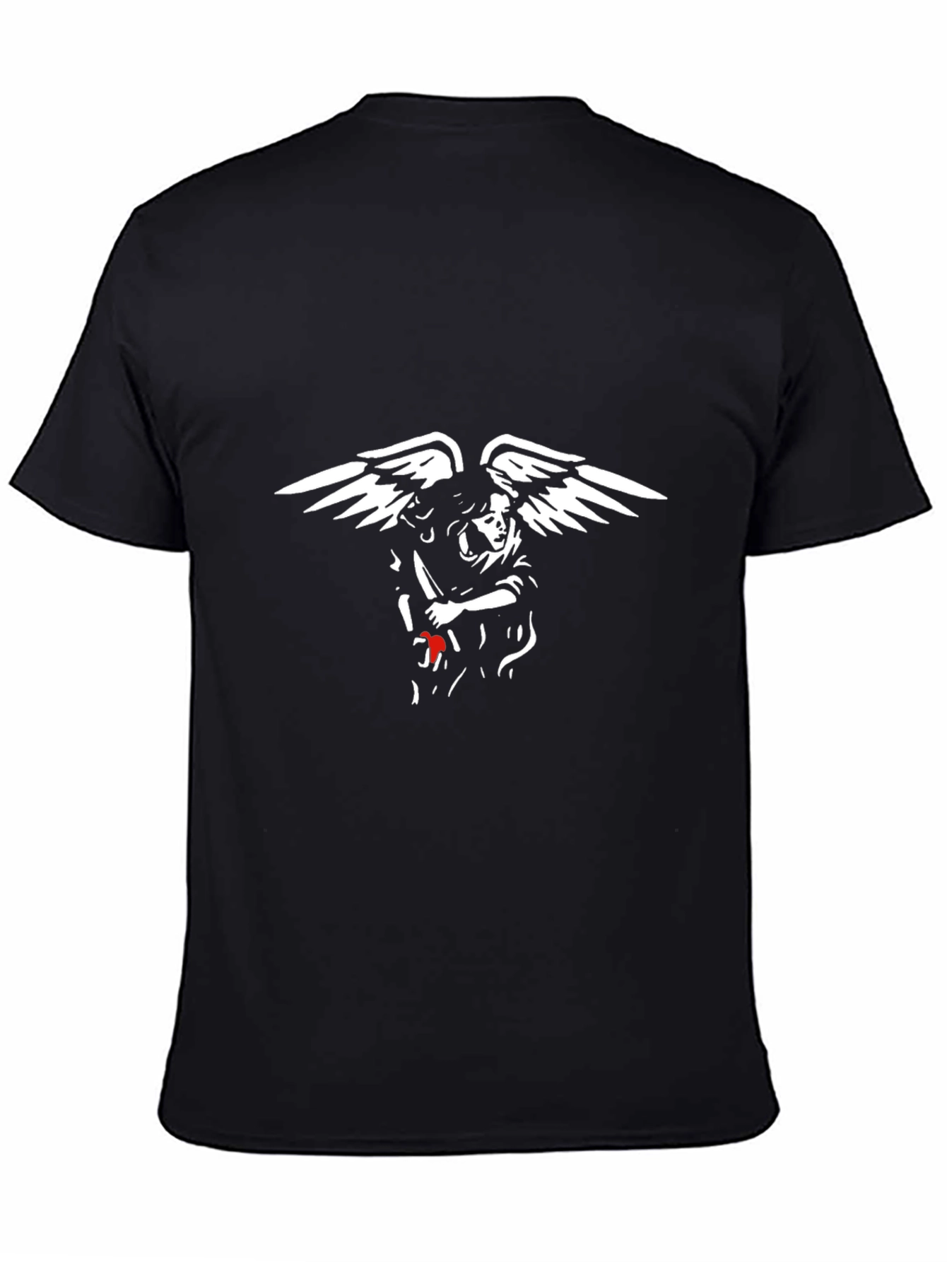 Angel with Knife Black T-Shirt