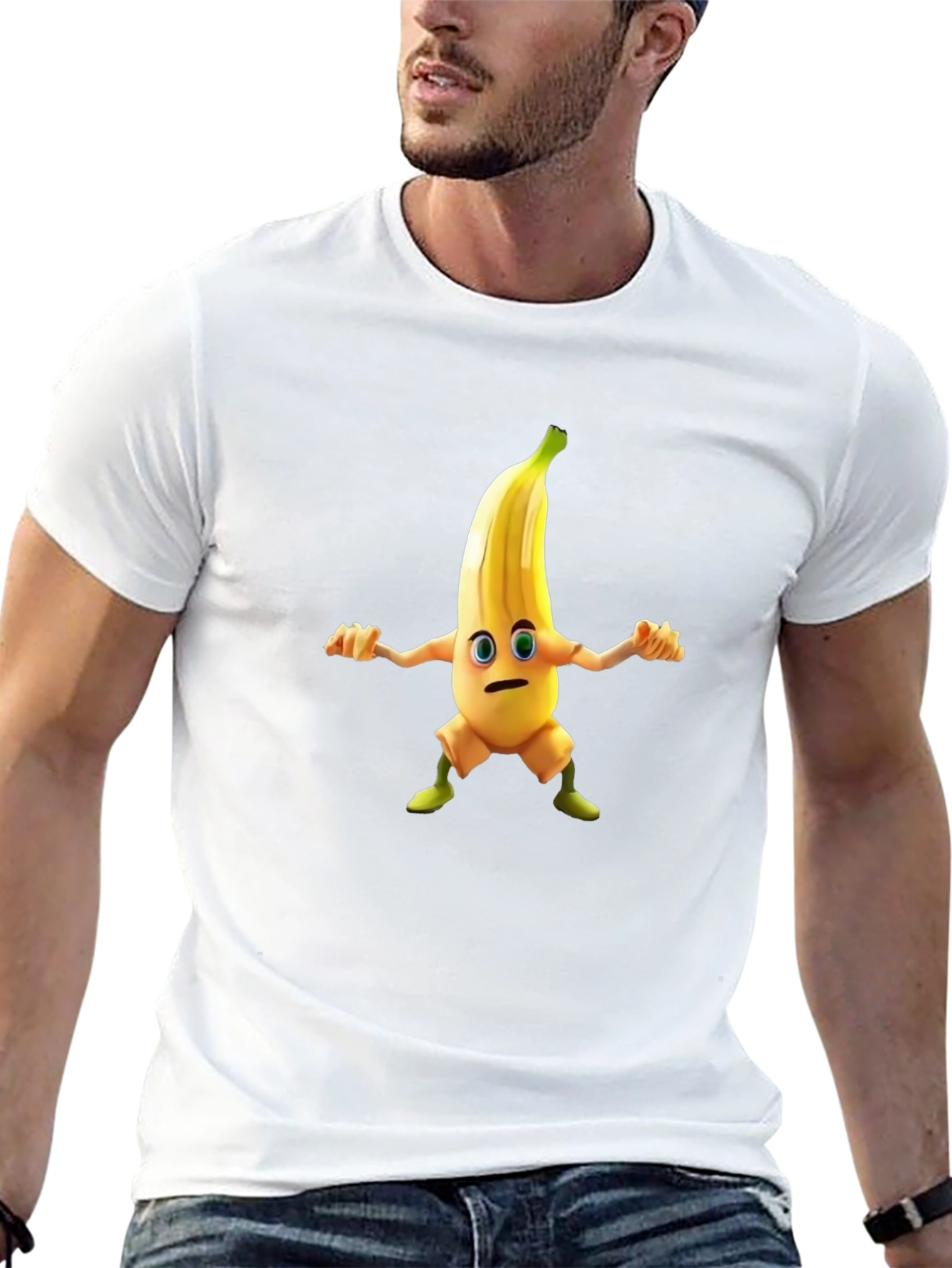 Banana Character Black T-shirt