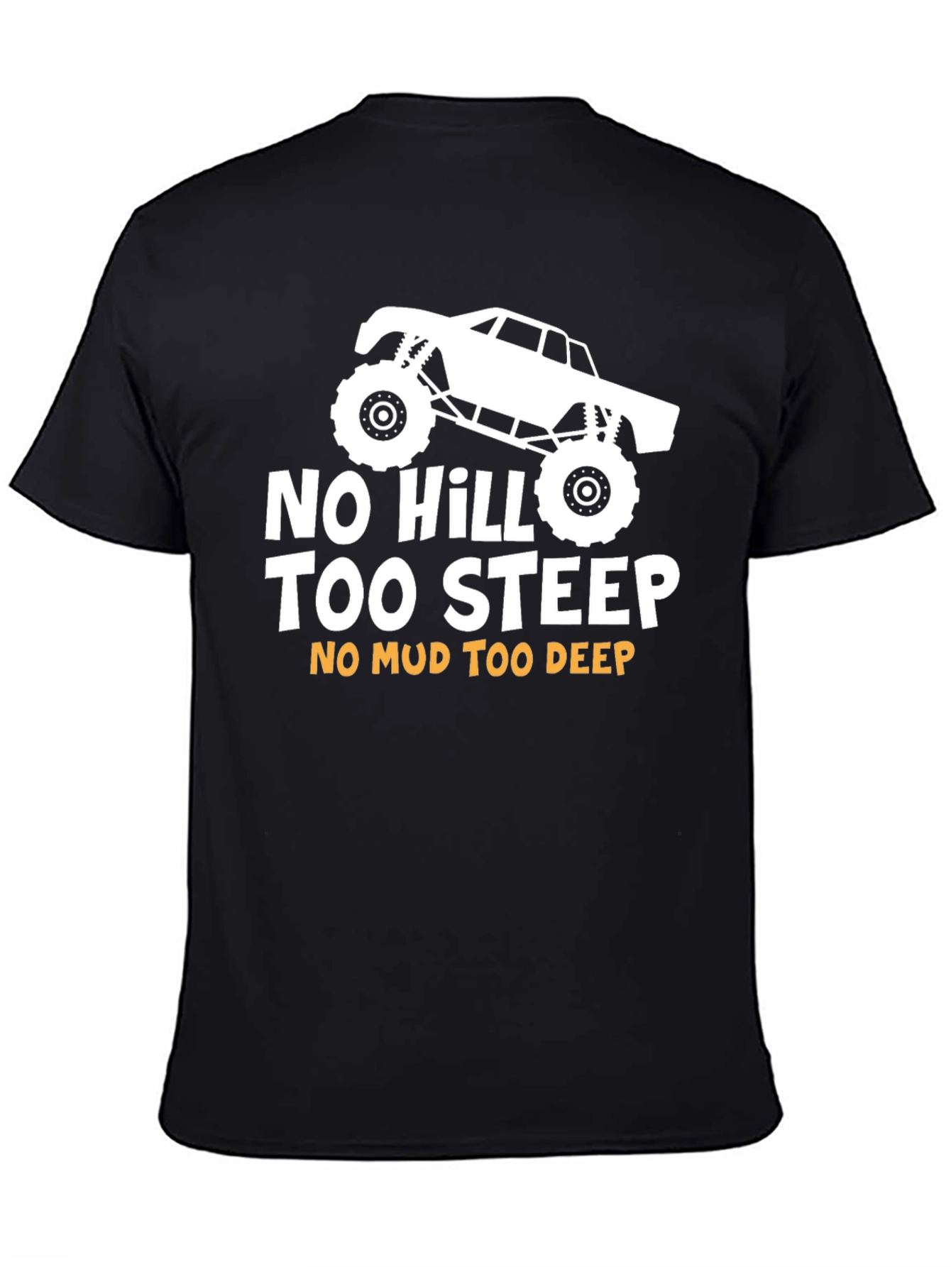 No Hill Too Steep Black Graphic Tee