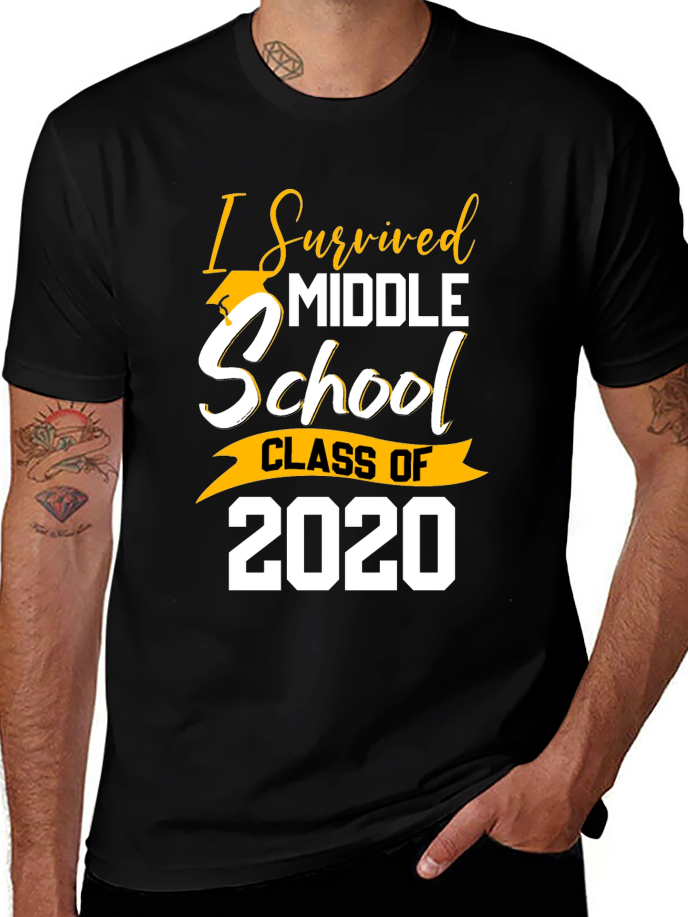 I Survived Middle School Class of 2020 Graduation T-Shirt