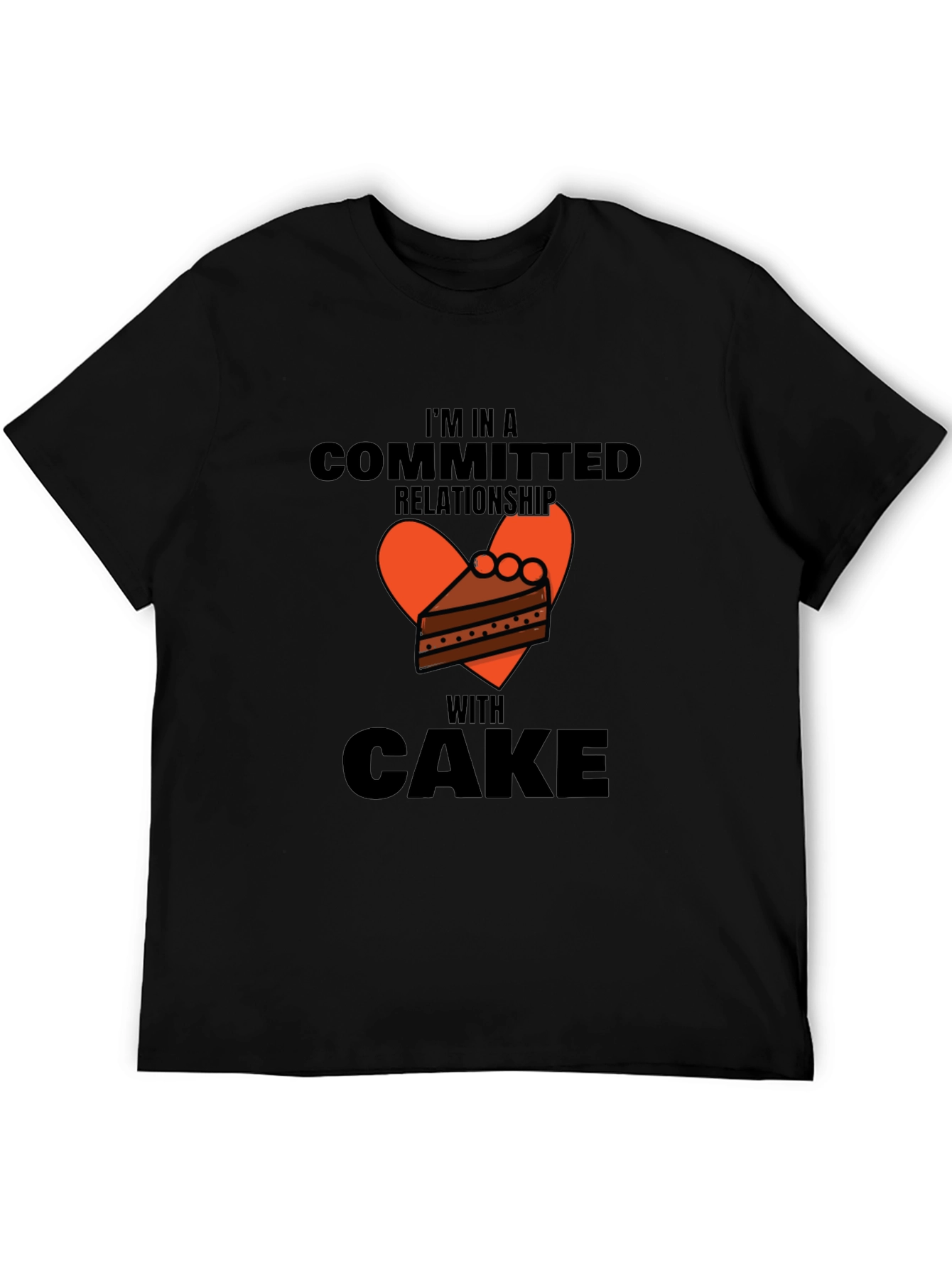Committed to Cake Graphic Tee - Novelty T-Shirt