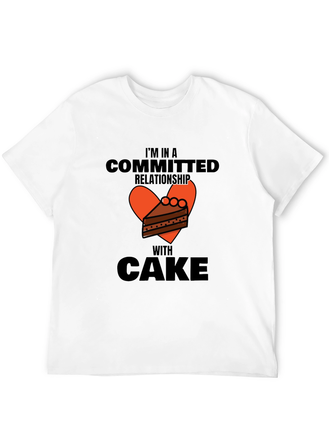 Committed to Cake Graphic Tee - Novelty T-Shirt