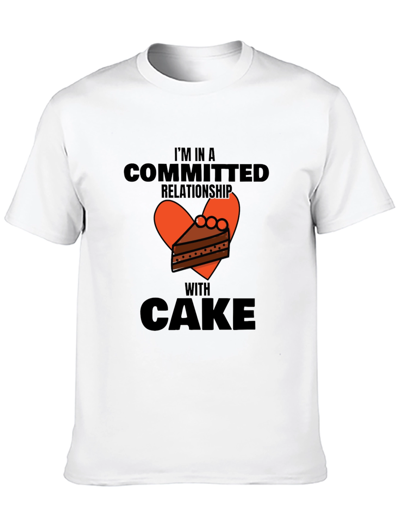 Committed to Cake Graphic Tee - Novelty T-Shirt