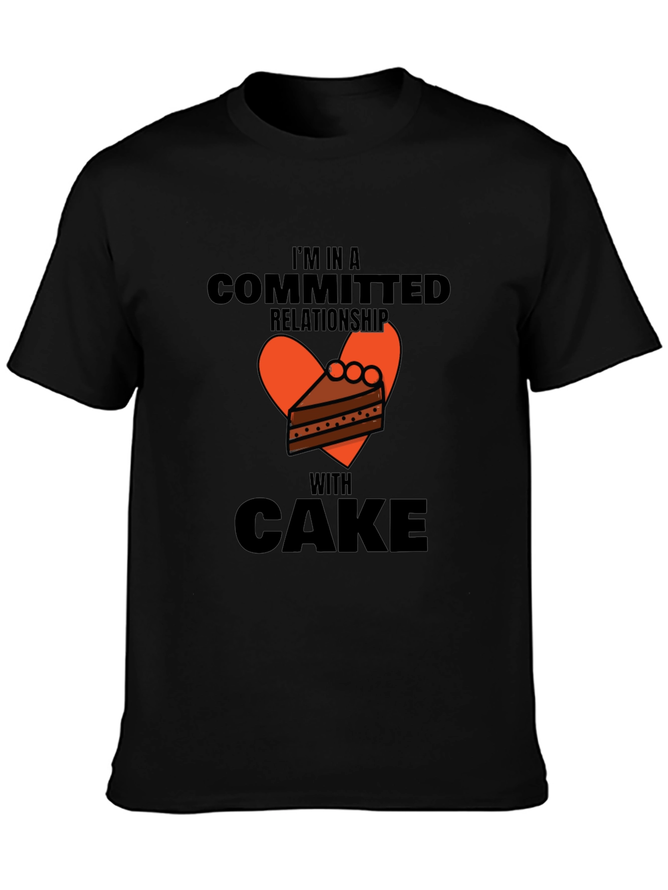 Committed to Cake Graphic Tee - Novelty T-Shirt