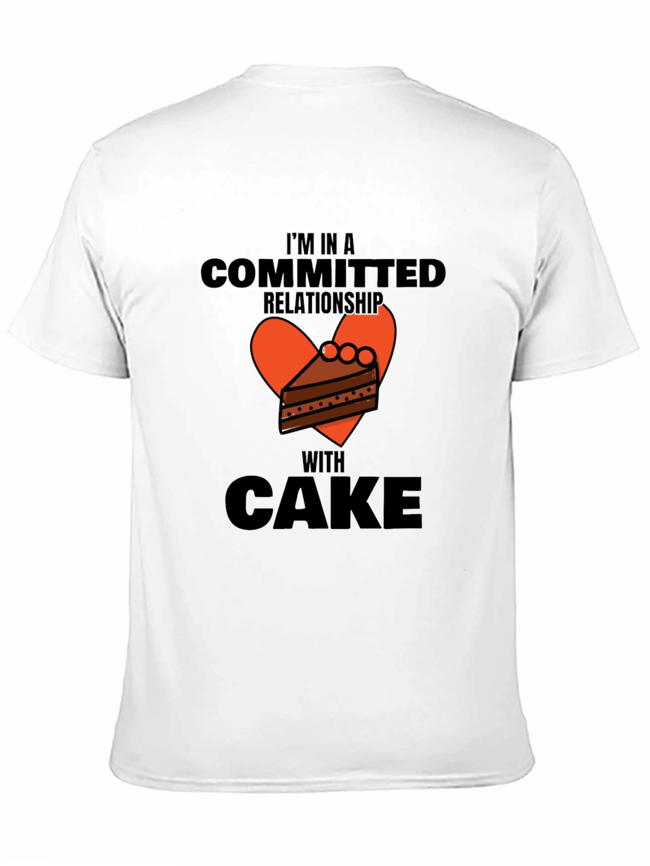 Committed to Cake Graphic Tee - Novelty T-Shirt