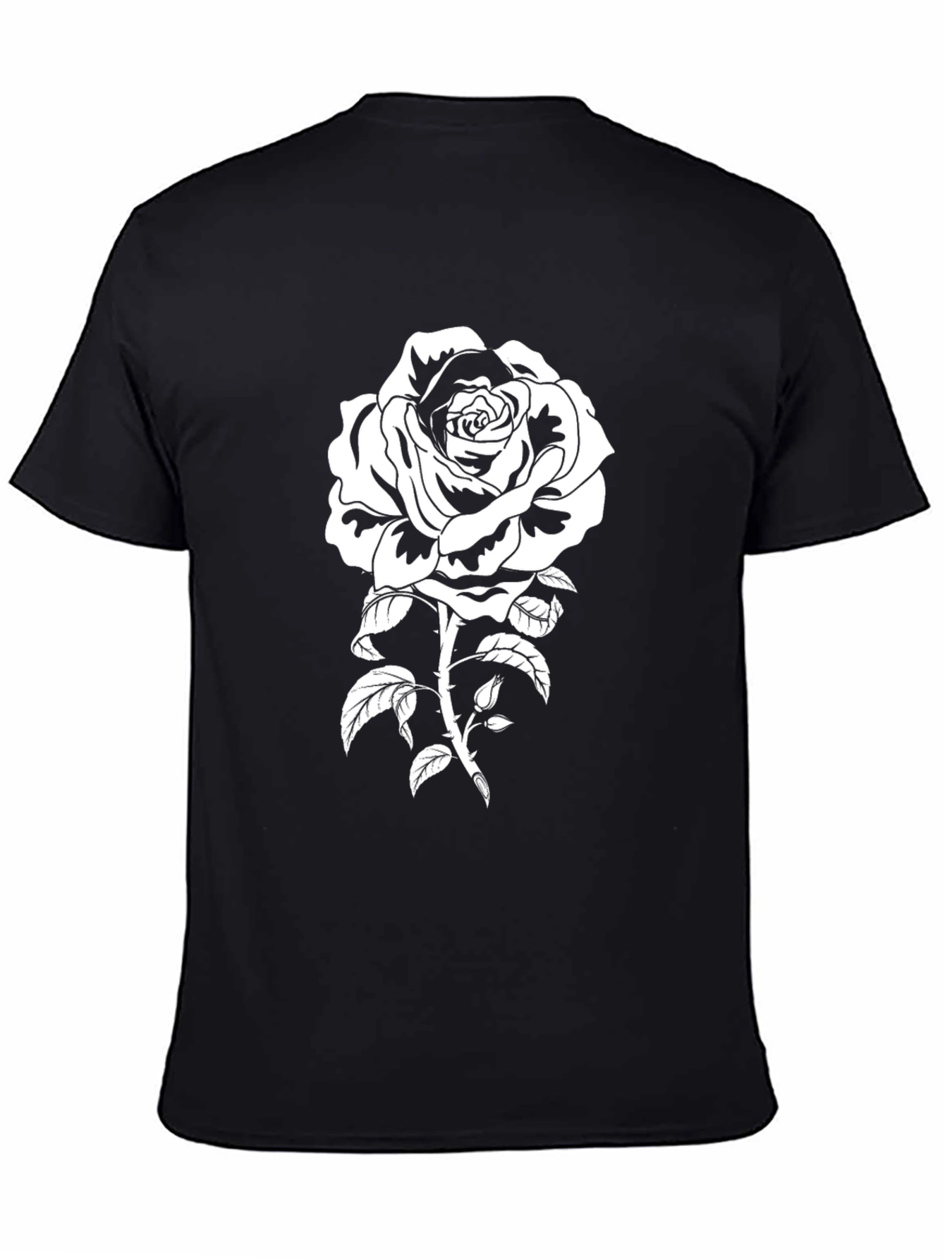 Black Rose Graphic T-Shirt - Stylish Floral Tee