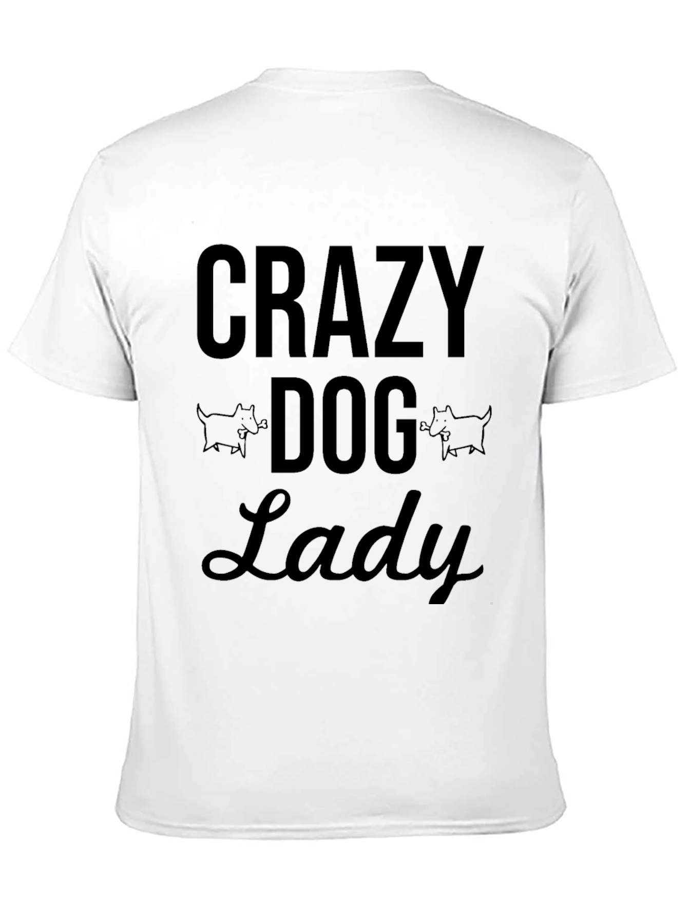 Crazy Dog Lady Black T-Shirt