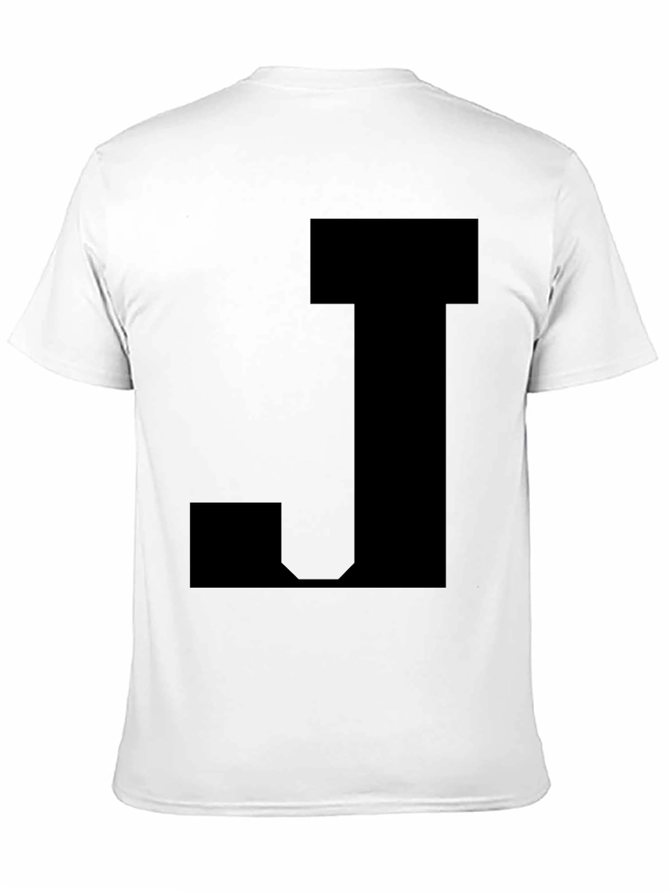Bold Black Tee with J Design