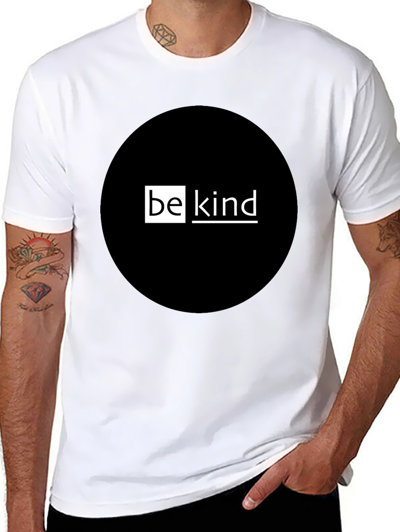 Be Kind Graphic T-Shirt - Black Crew Neck Tee