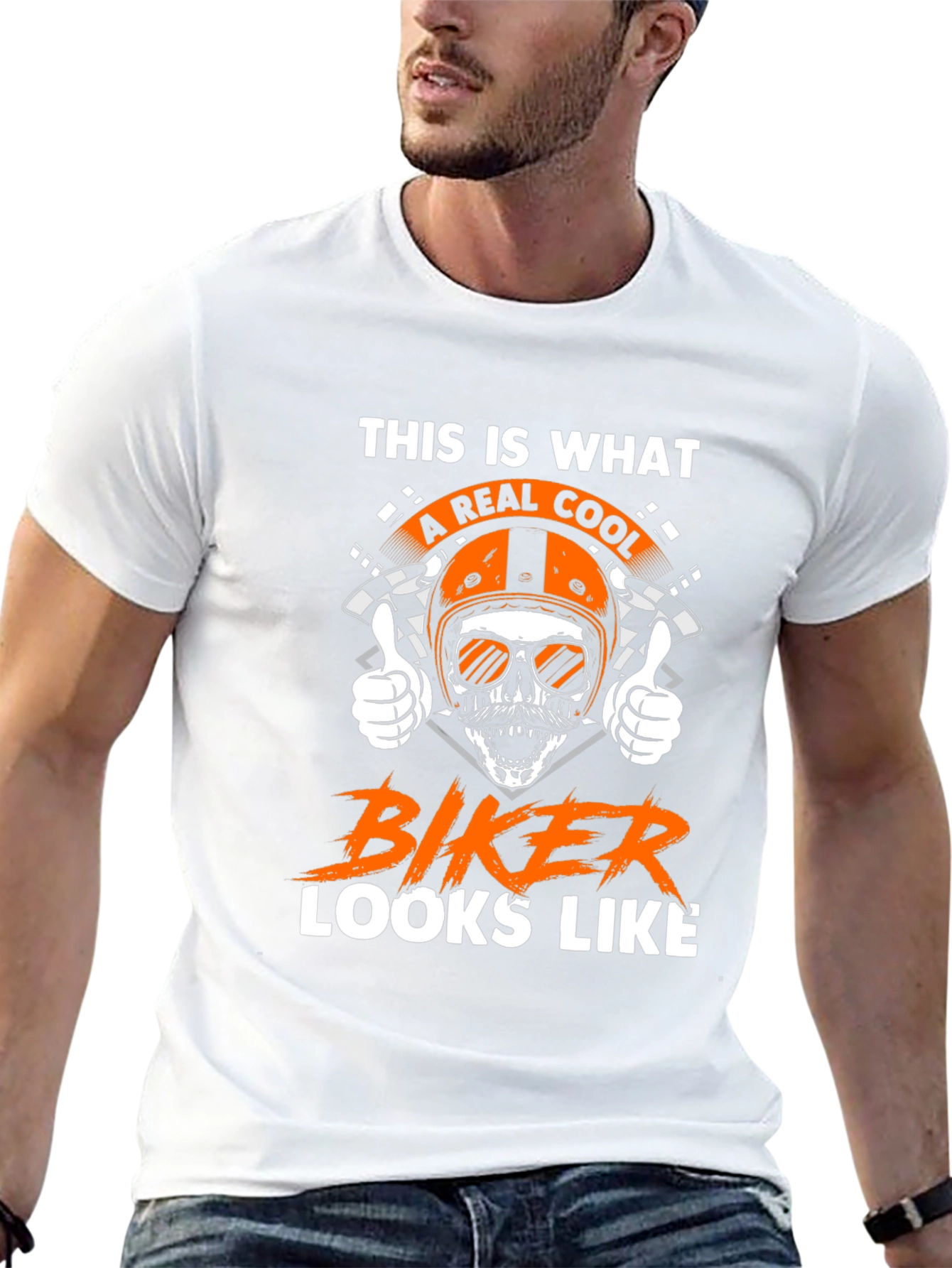 Cool Biker Graphic T-Shirt