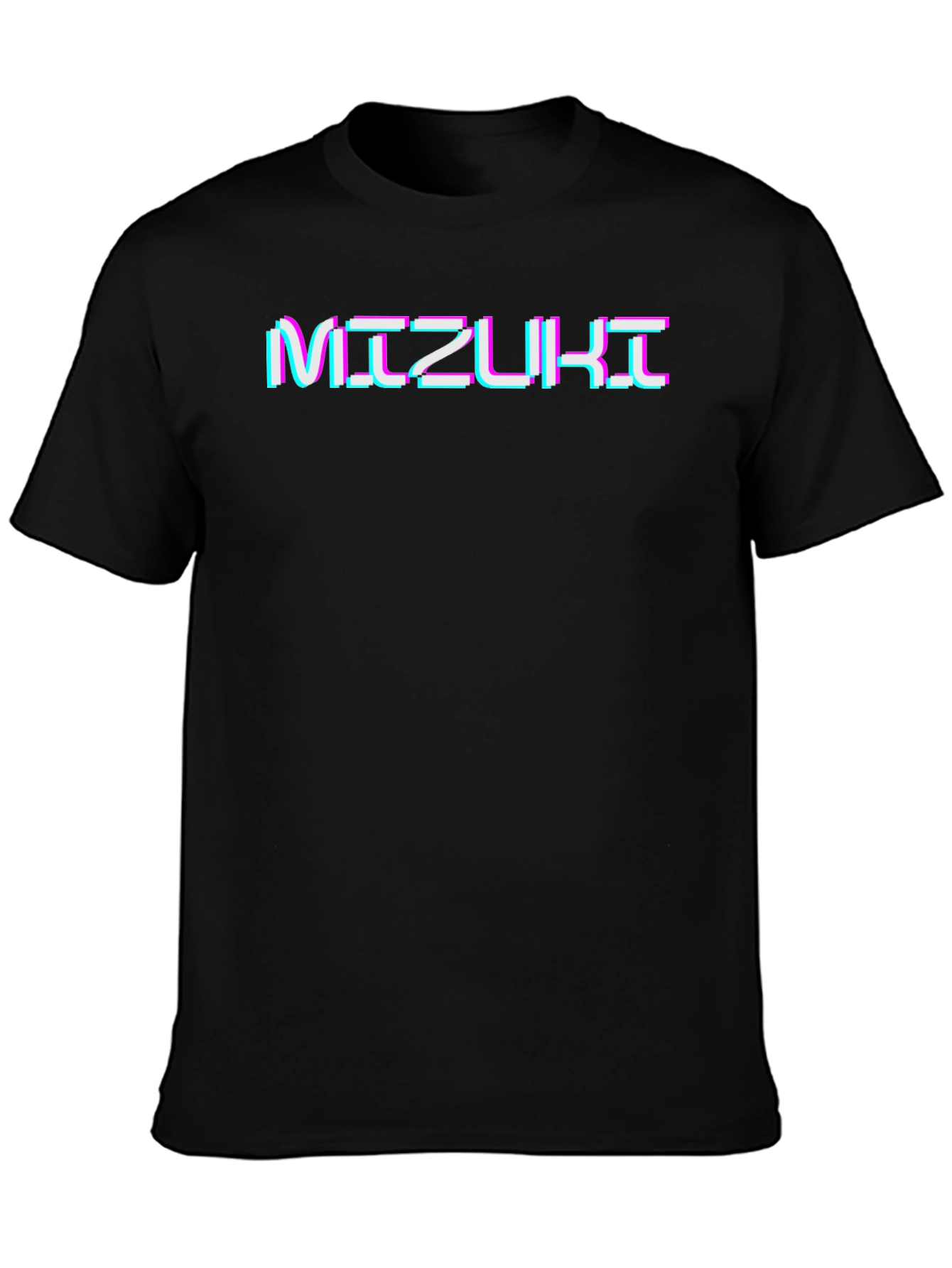 Mizuki Glitch Text Graphic Tee - Black Unisex