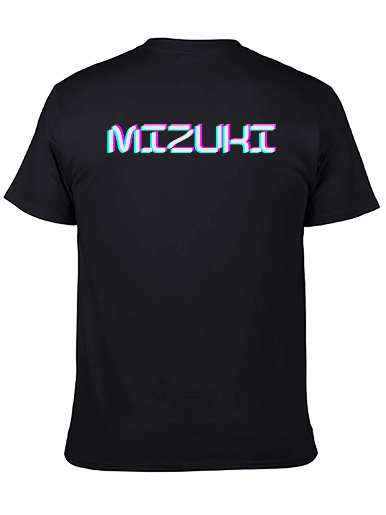 Mizuki Glitch Text Graphic Tee - Black Unisex