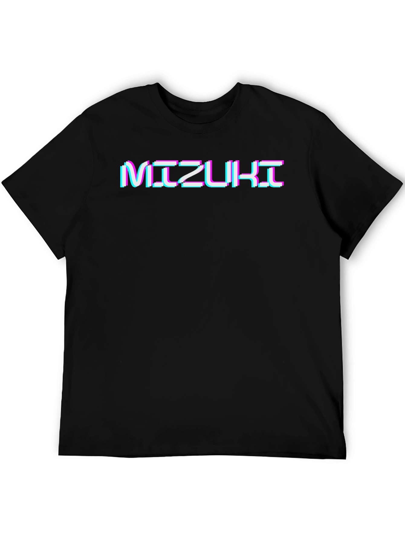 Mizuki Glitch Text Graphic Tee - Black Unisex