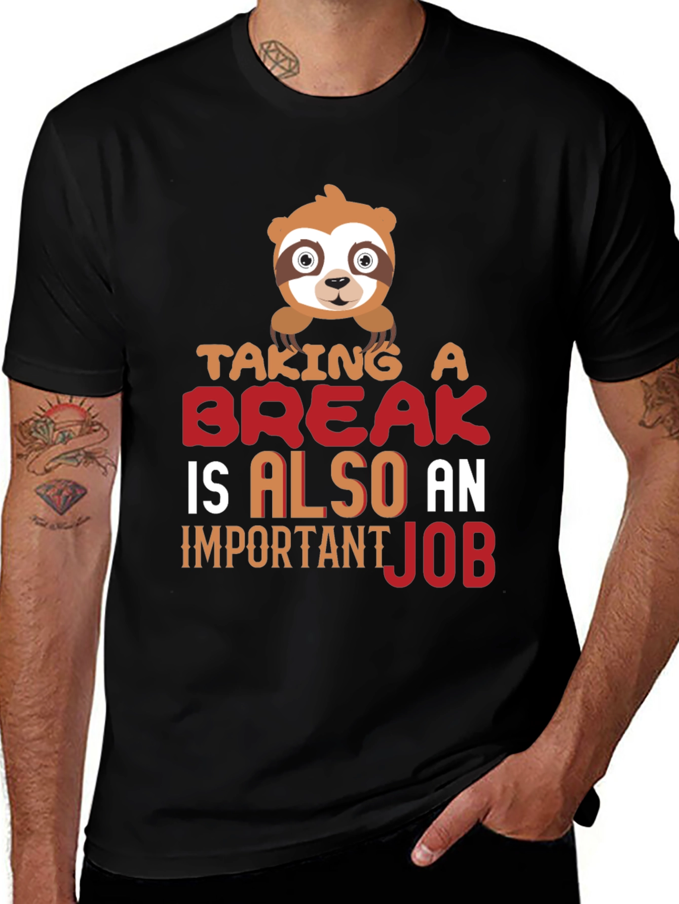Taking a Break Sloth Graphic T-Shirt