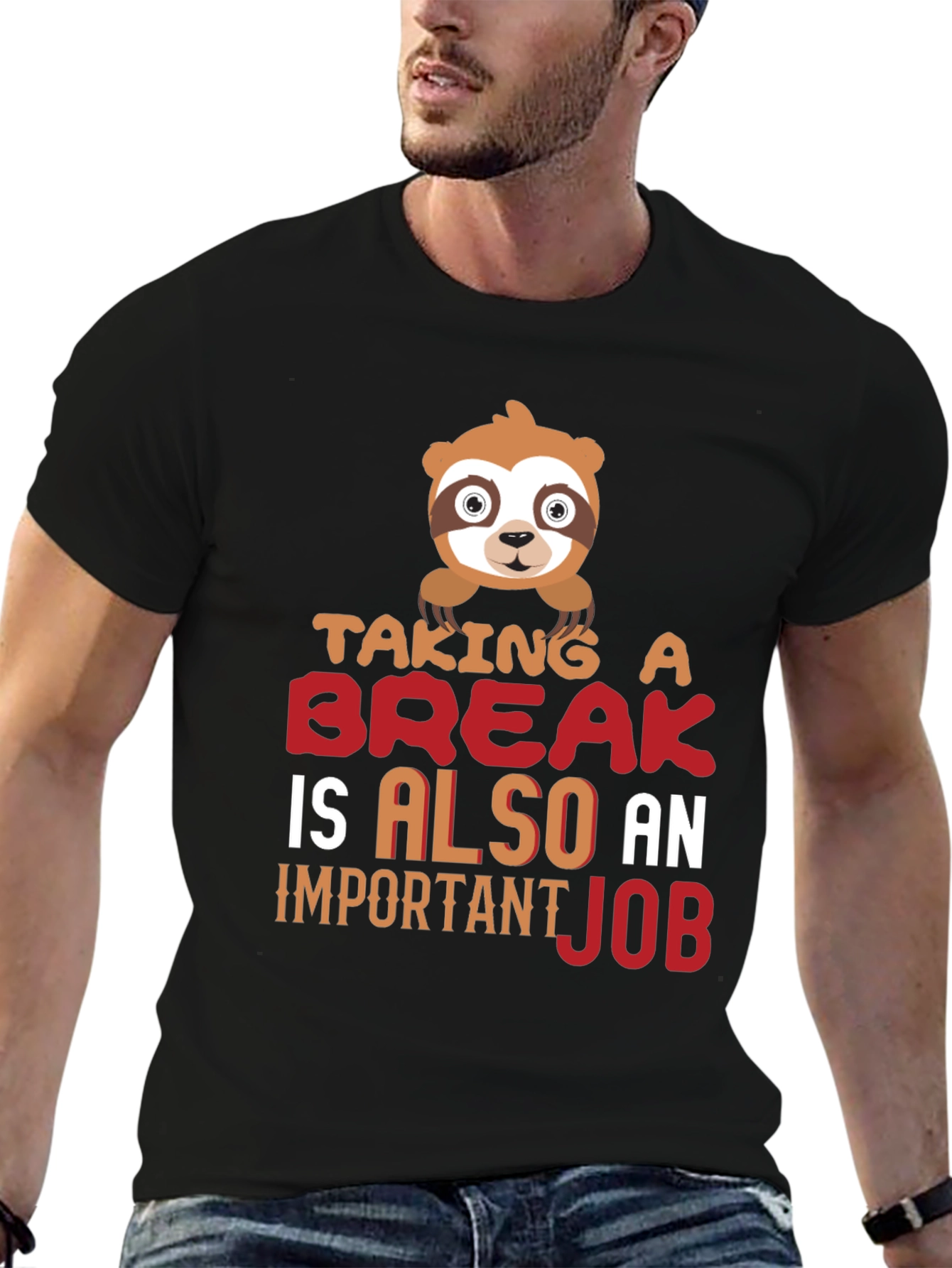 Taking a Break Sloth Graphic T-Shirt
