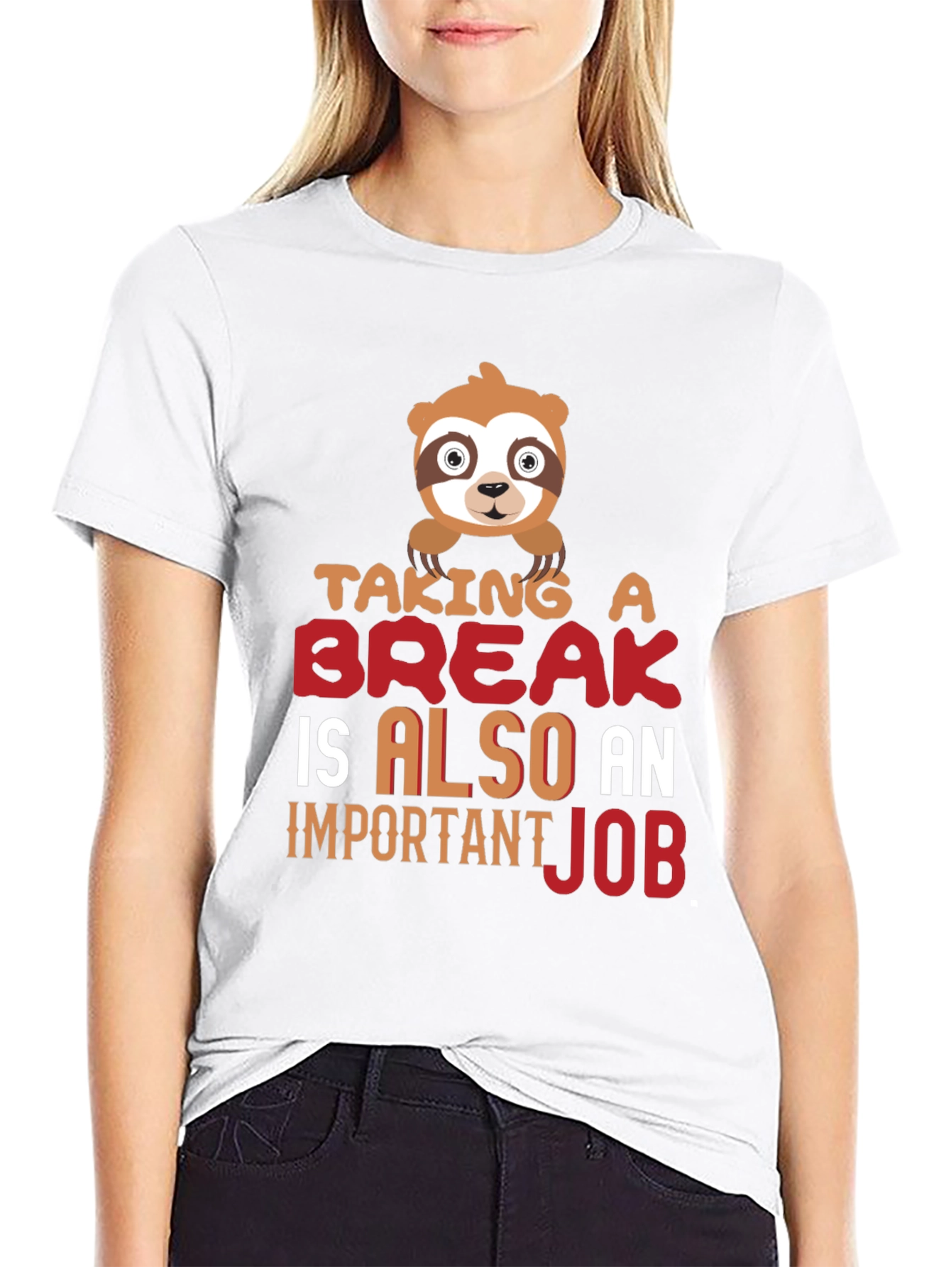 Taking a Break Sloth Graphic T-Shirt