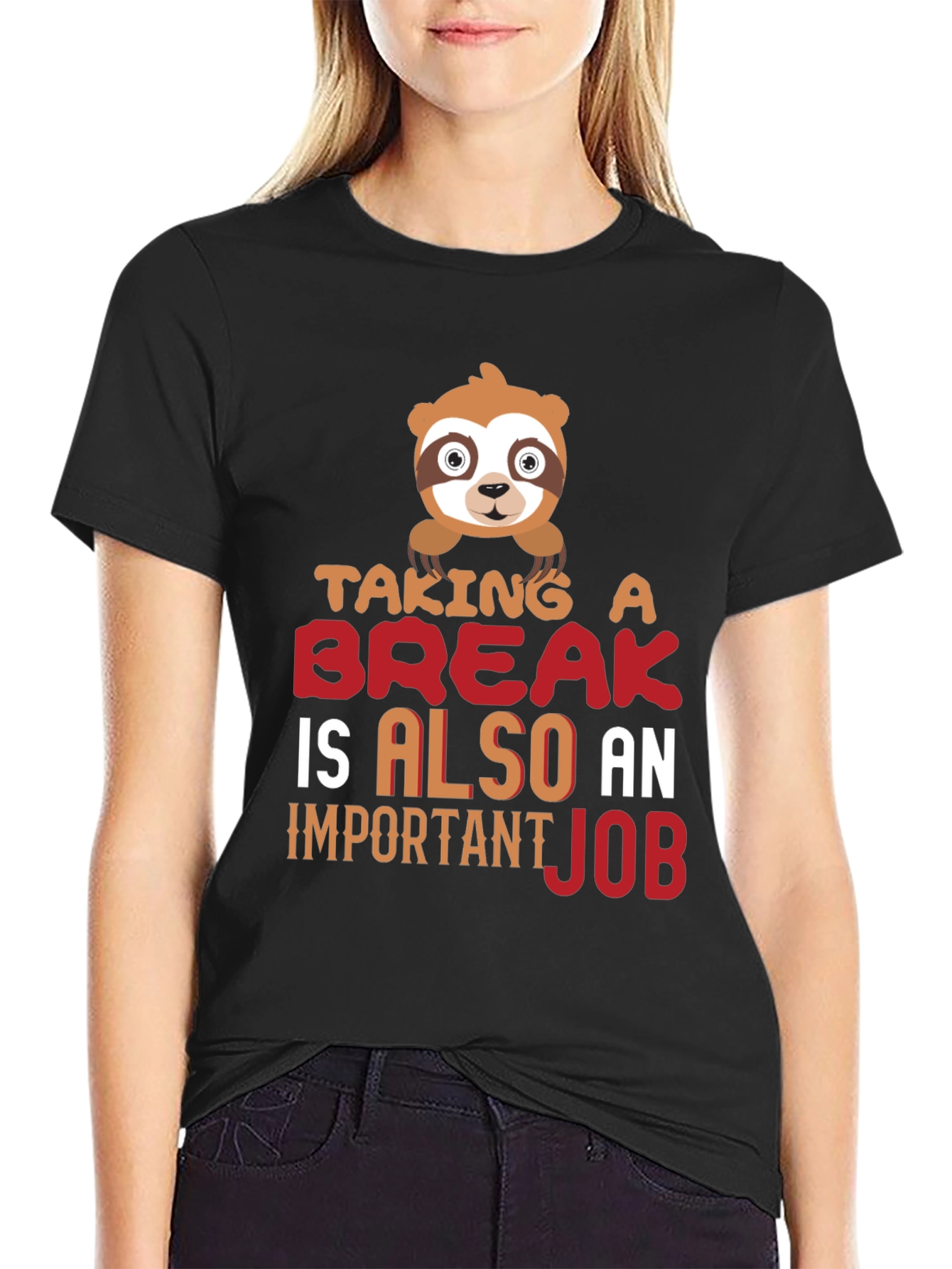 Taking a Break Sloth Graphic T-Shirt