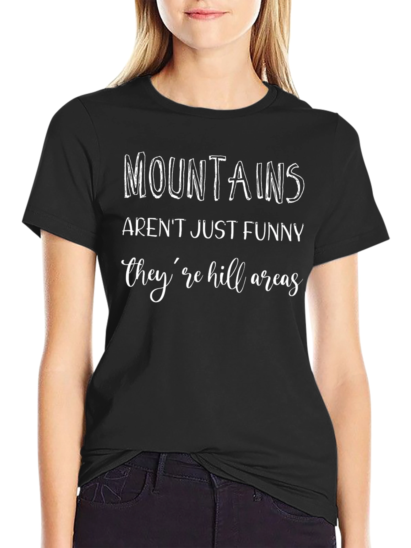 Mountains Funny Graphic Tee Shirt
